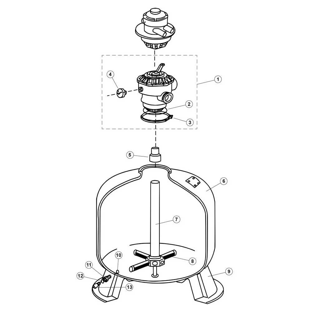 Pentair Sand Dollar  Starbright Post 2009 Pool Sand Filter System Parts