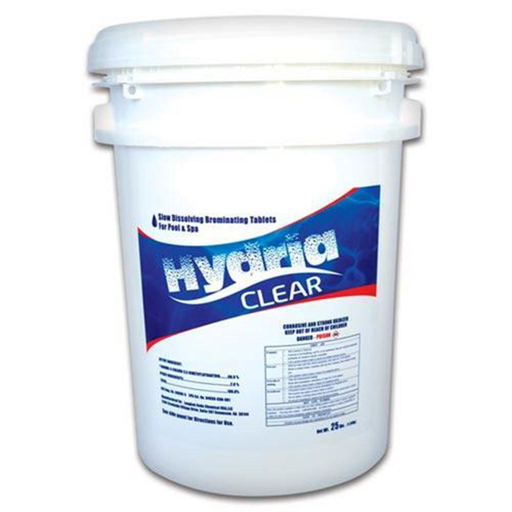 Hydria Clear  1 Inch Bromine Tablets  25 lb Bucket
