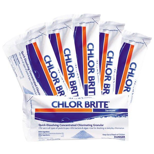 Leslie's  Chlor Brite Sodium Dichlor Granular Chlorine Pool Shock 1 lb Bags 12-Pack