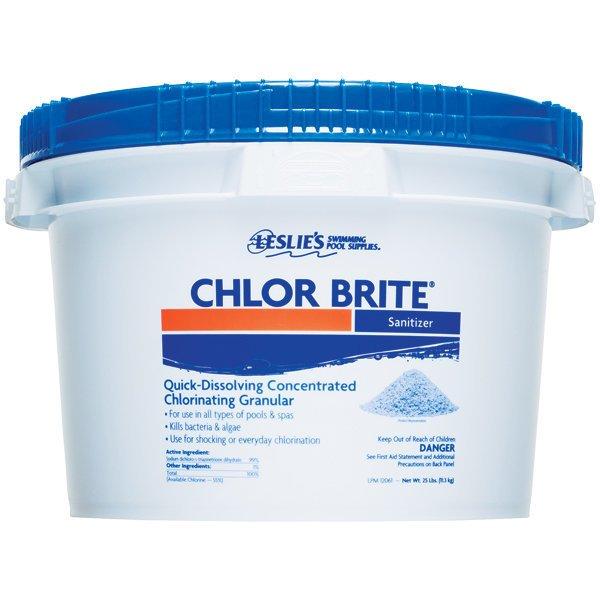 Leslie's Chlor Brite Sodium Dichlor Granular Chlorine Pool Shock 25 lbs