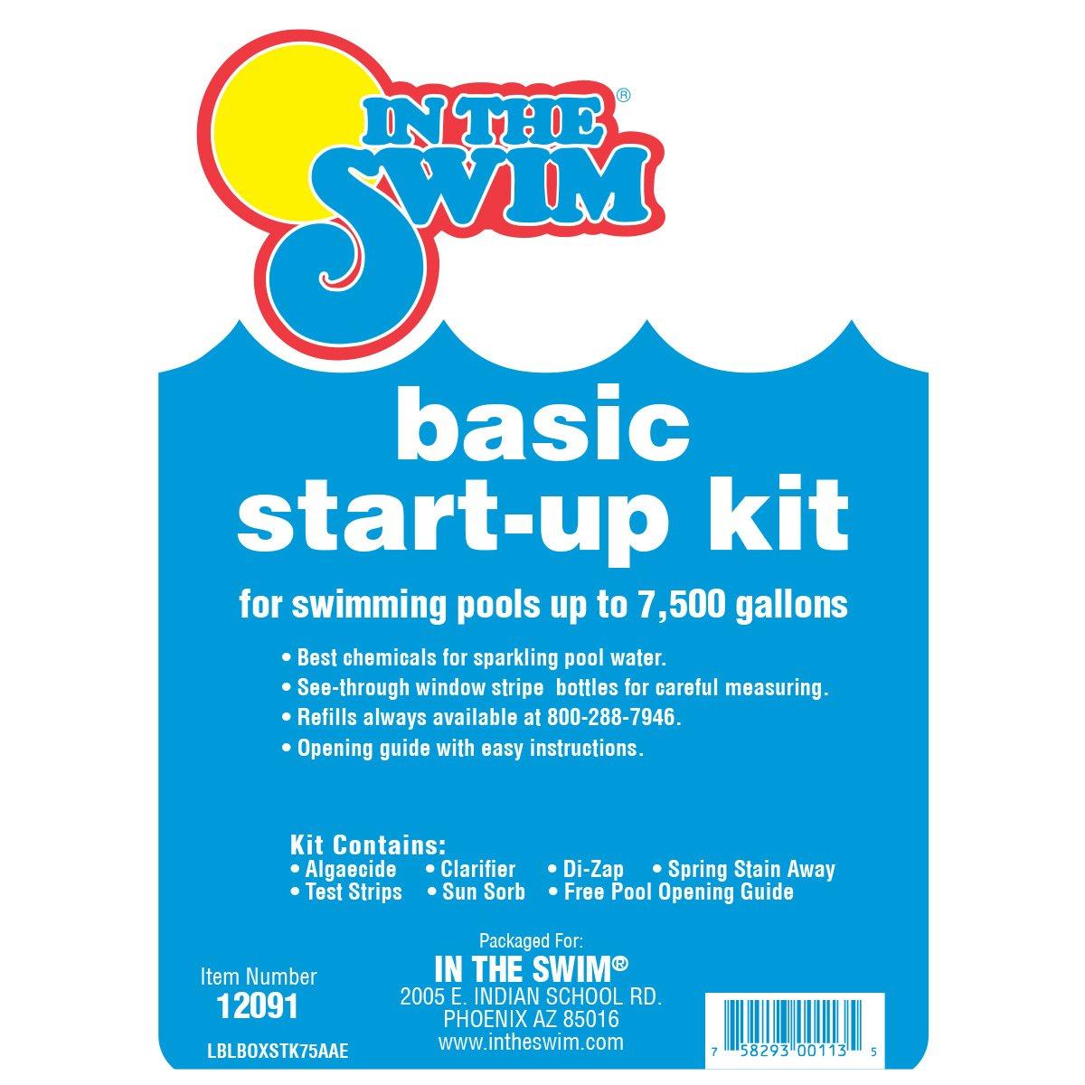 In The Swim Basic Start-Up Chemical Kit up to 7,500 Gallons - Pool Opening  Chemicals