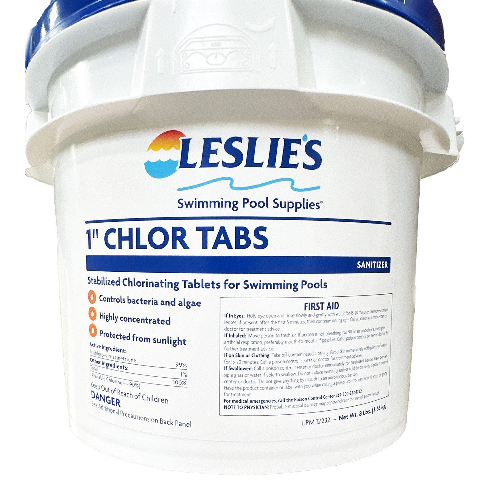 Leslie's  1 Inch Chlorine Tablets  8 lbs Bucket