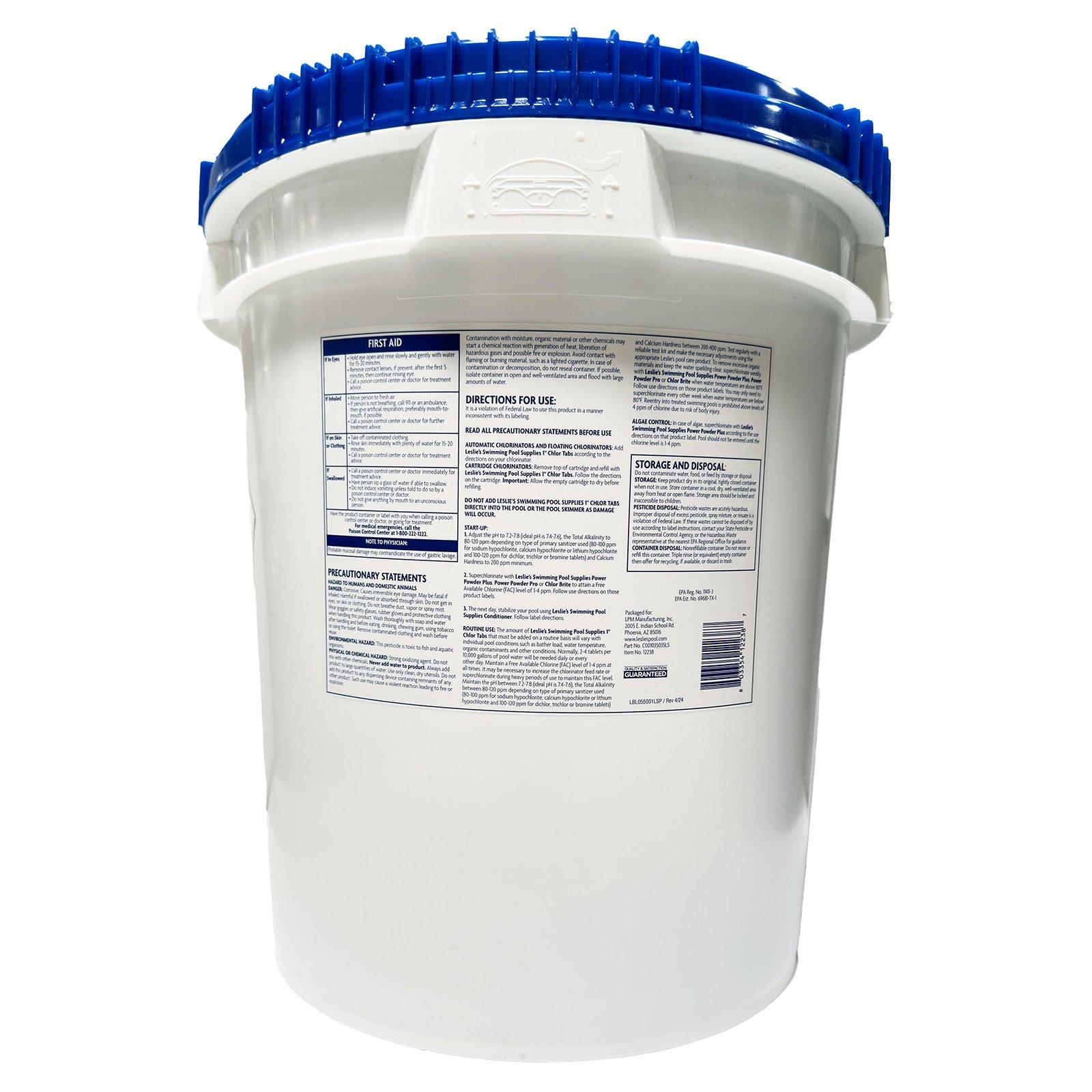 1 Inch Chlorine Tablets - 35 lbs Bucket