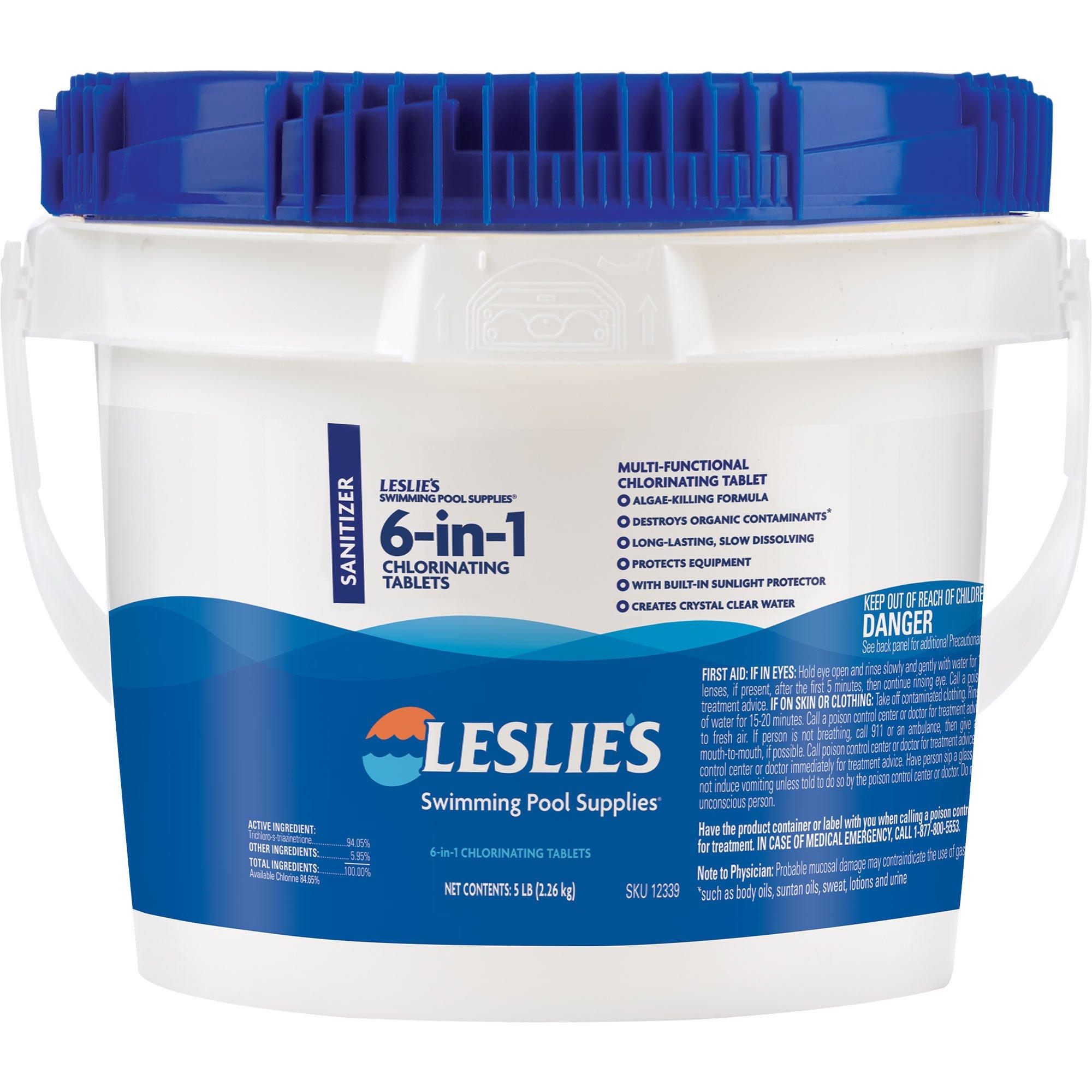 Leslie's  6-in-1 Chlorine Tablets  5 lbs Bucket