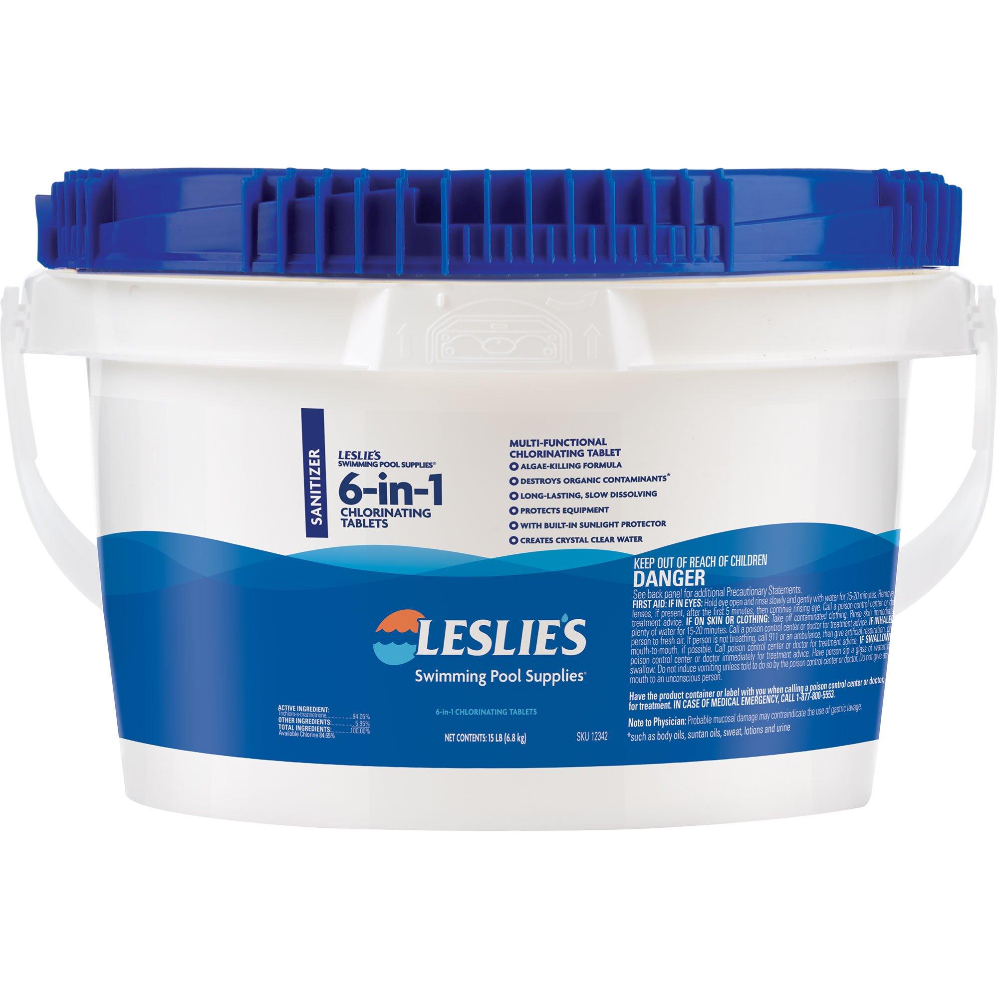Leslie's  6-in-1 Chlorine Tablets  15 lbs Bucket