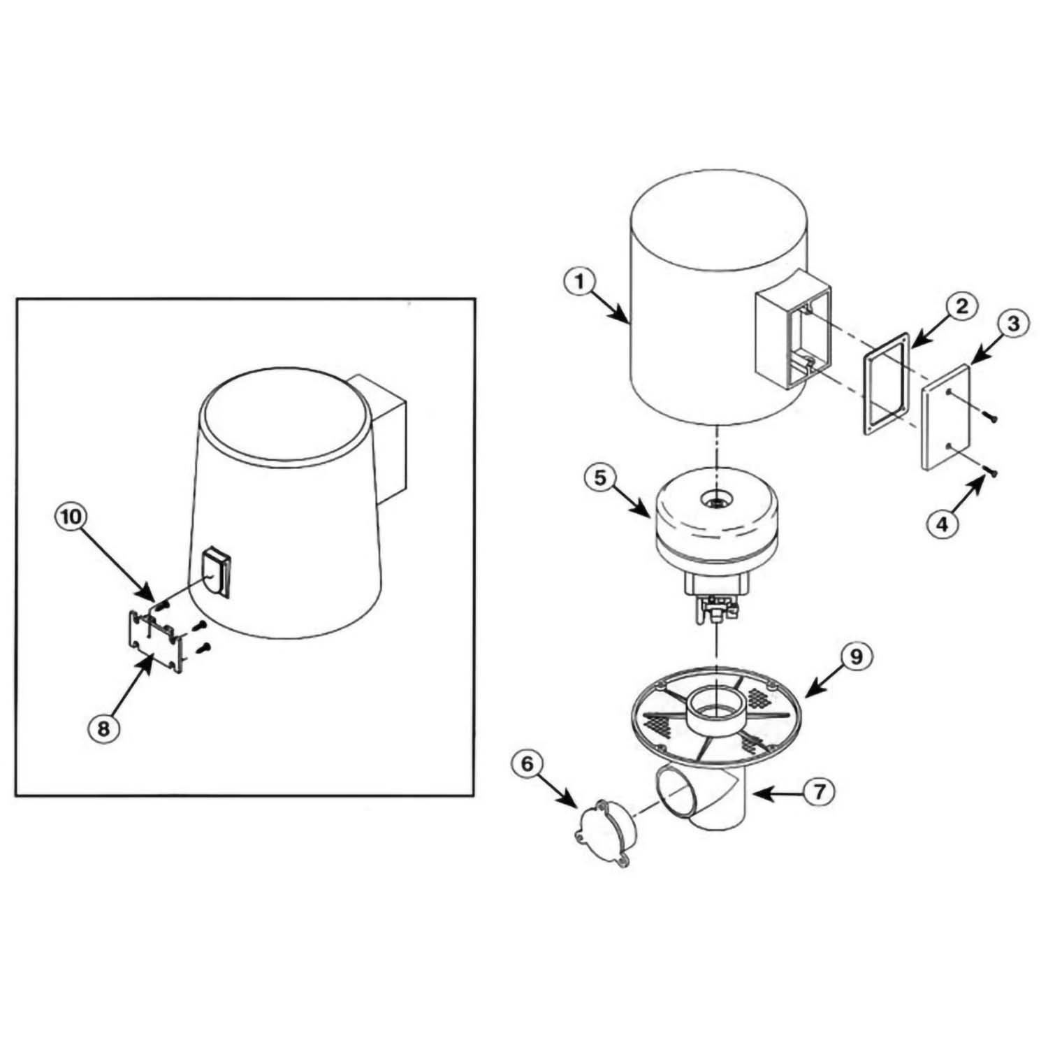 Waterway Santanna Air Blower Replacement Parts