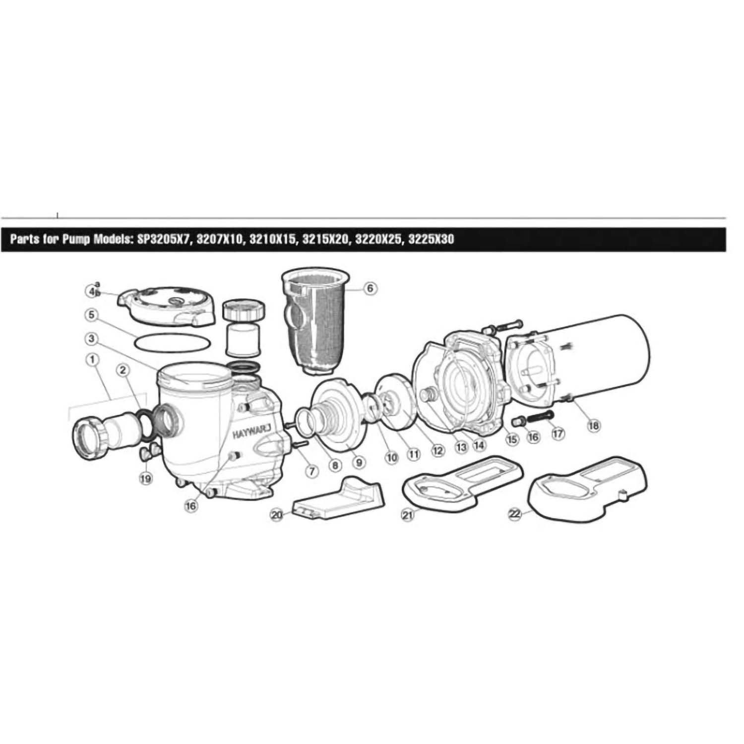 Hayward TriStar SP3200X Pump Replacement Parts