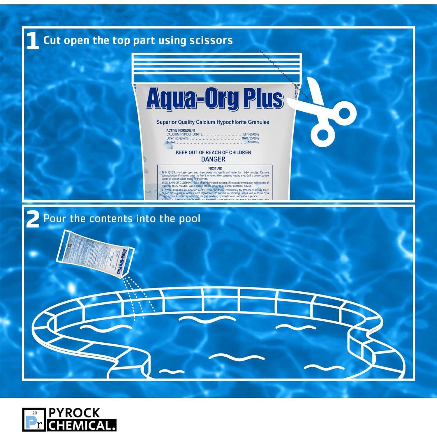 Aqua-Org Plus  12 x 1 lb Calcium Hypochlorite Pool Shock