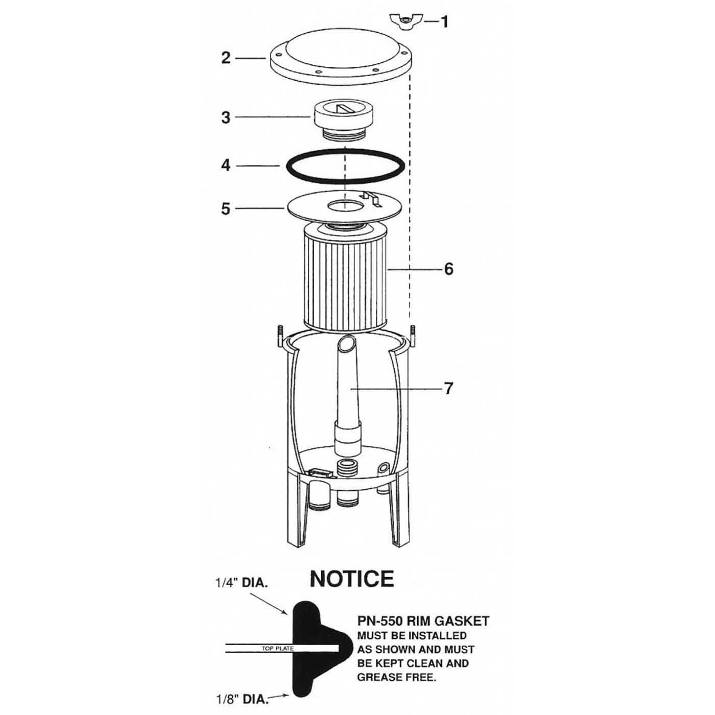 Harmsco BetterFilter BF55SC, BF75SC, BF105SC, BF155SC Pool Cartridge Filter Parts