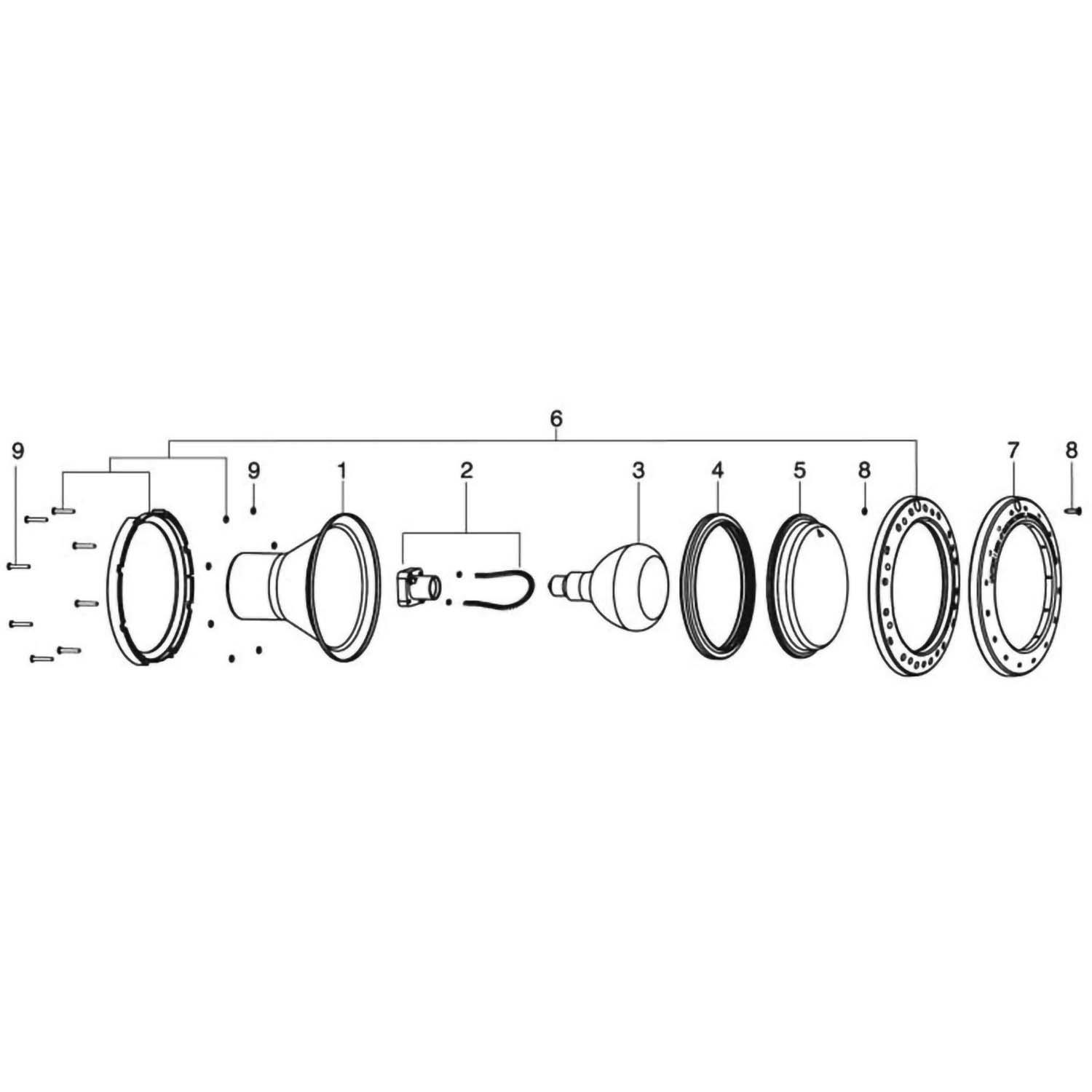 Jandy Large Incandescent Light Parts