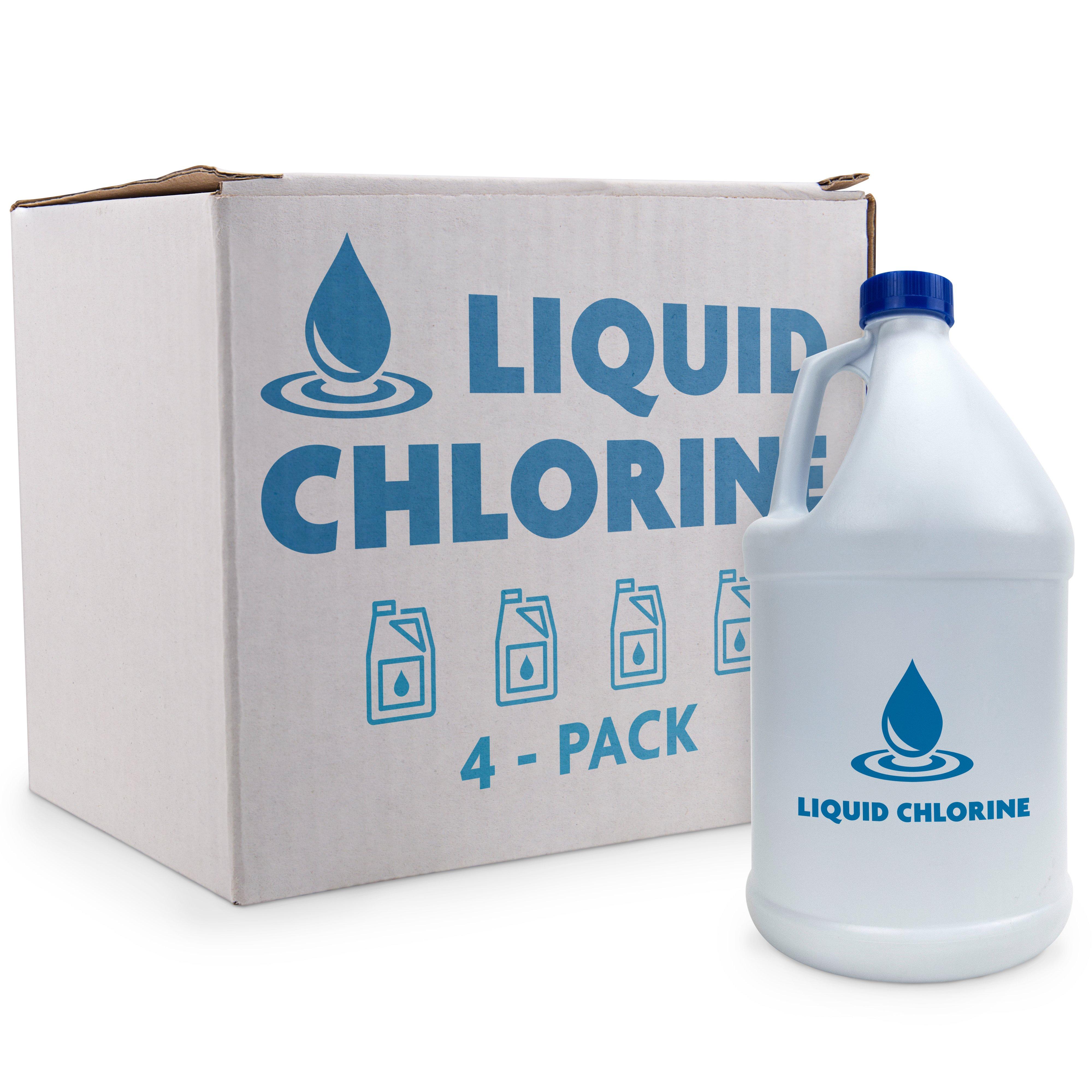 Leslie's 4-pack liquid chlorine 1 gallon bottles