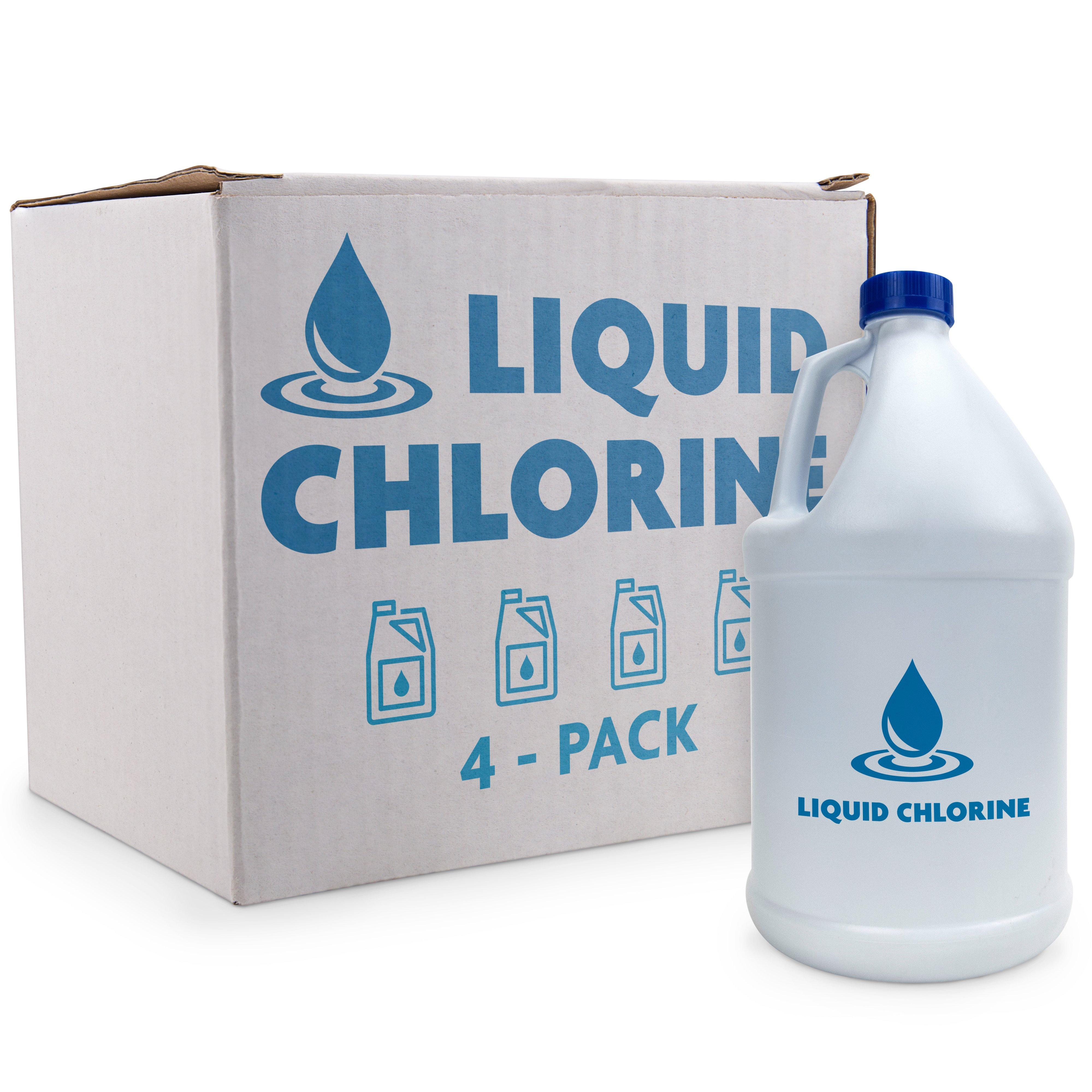 Liquid Chlorine 4-Pack of 1 Gallon Bottles