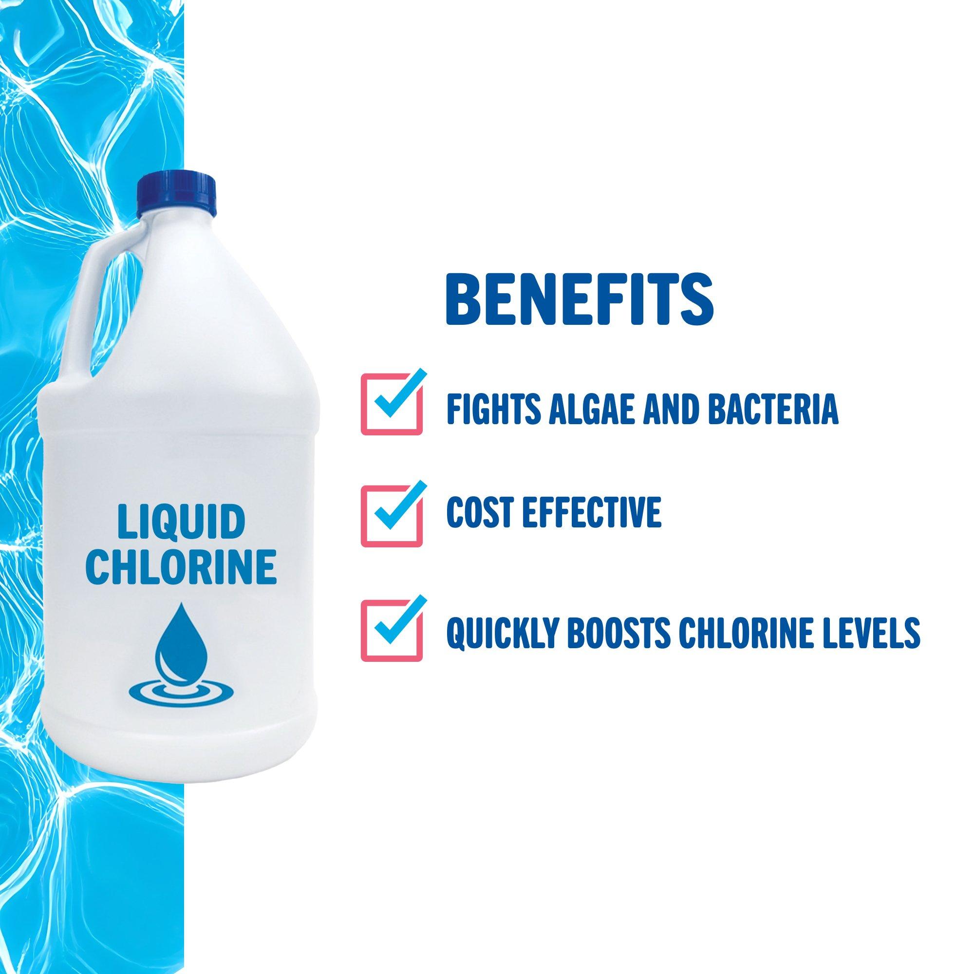 Liquid Chlorine 4-Pack of 1 Gallon Bottles