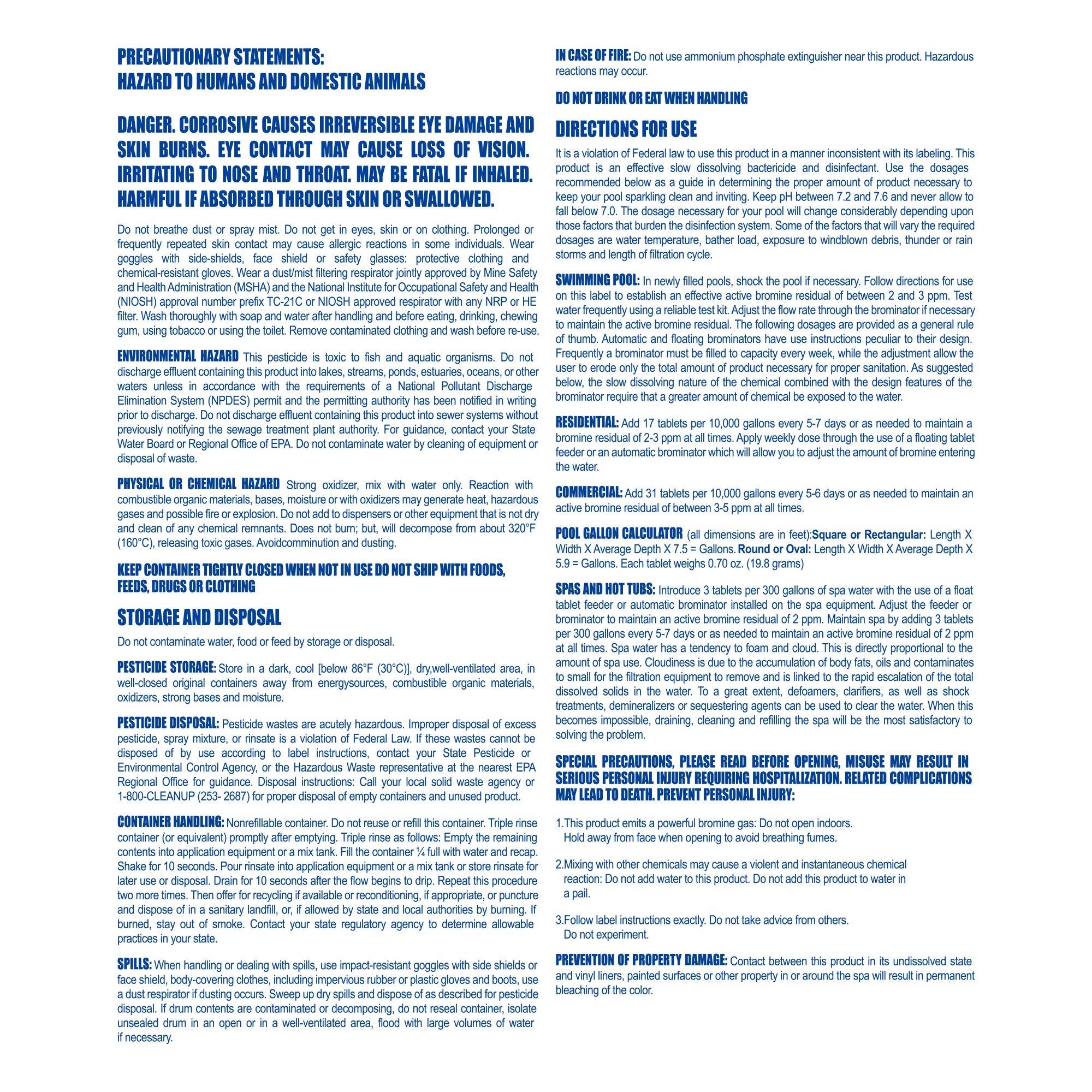 Hydria Clear  Hydria Clear 1 Inch Bromine Tablets 4 lbs.