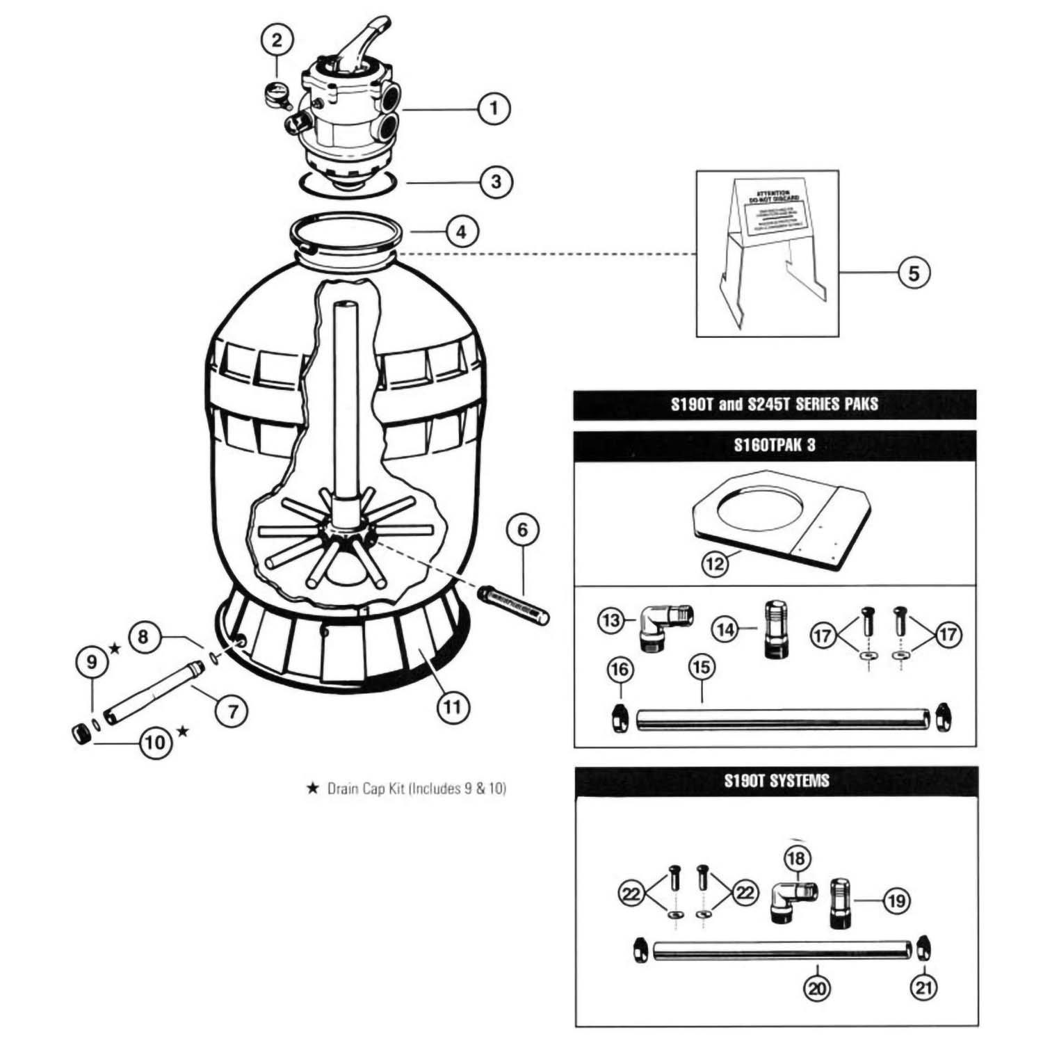 Hayward Sand Filter Parts S245T & S190T