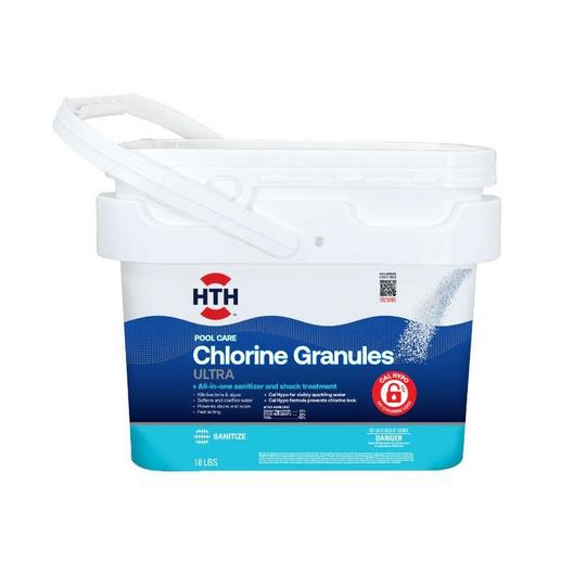 HTH  Pool Care Chlorine Granules Ultra Pool Shock  18 lbs.