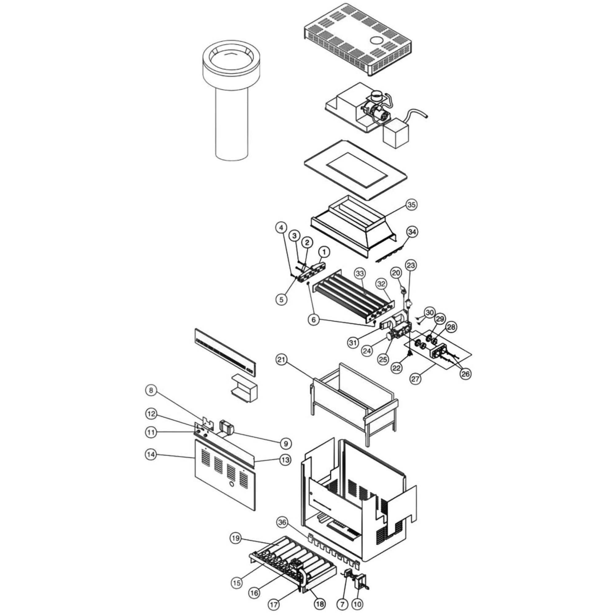 Pentair Heater Powermax PowerMax Residential Part Schematic