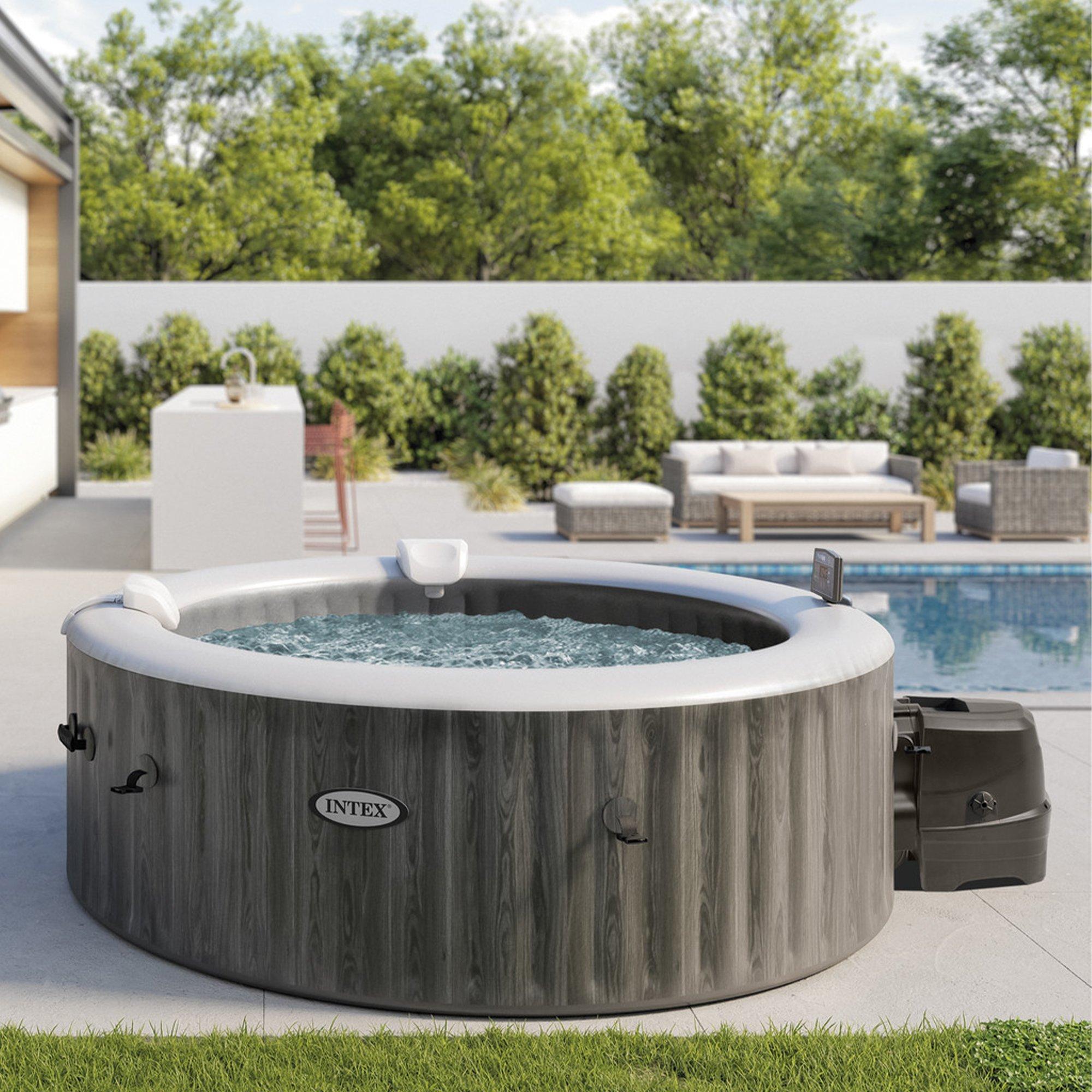 6-Person Greywood Deluxe Round Bubble Spa Set