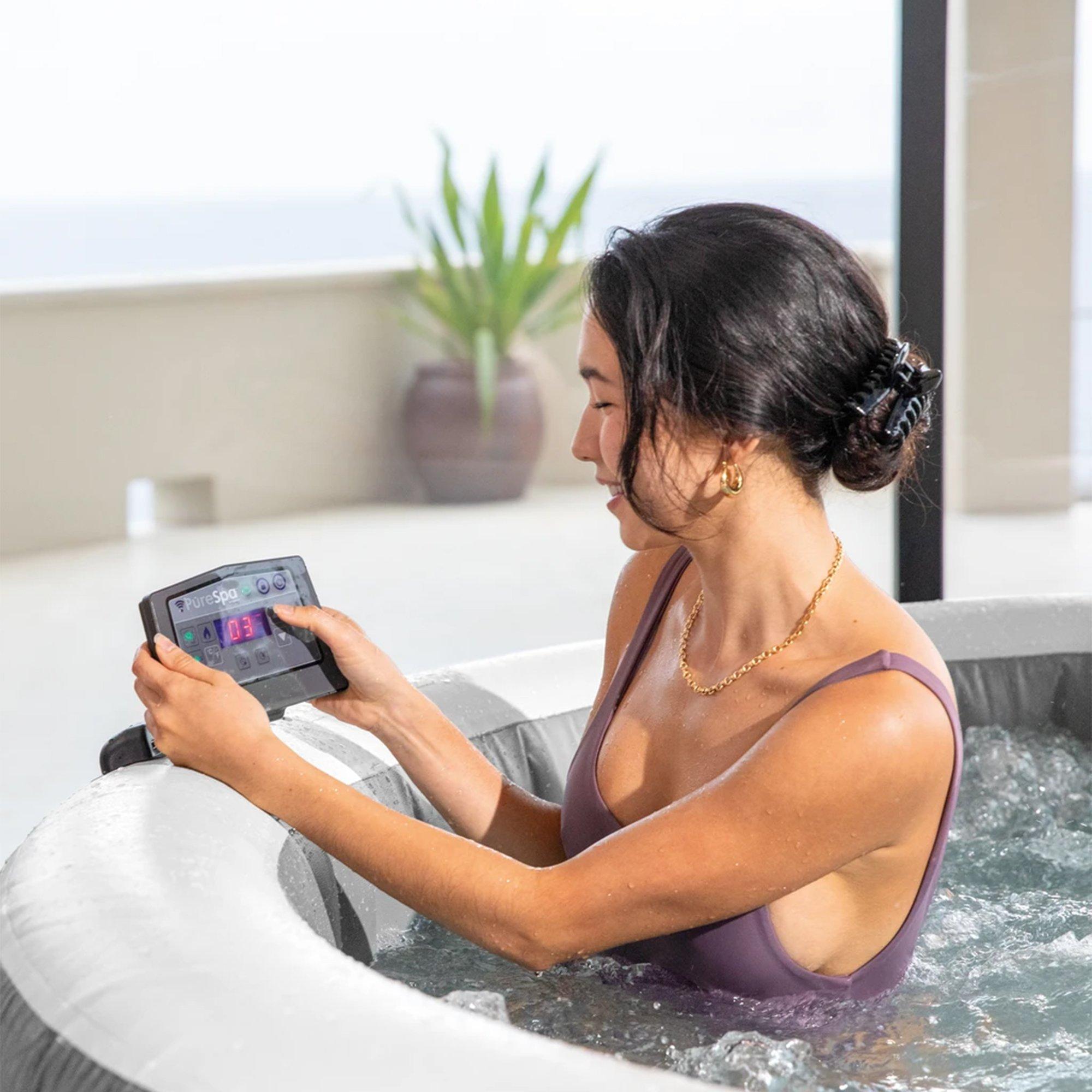 6-Person Greywood Deluxe Round Bubble Spa Set