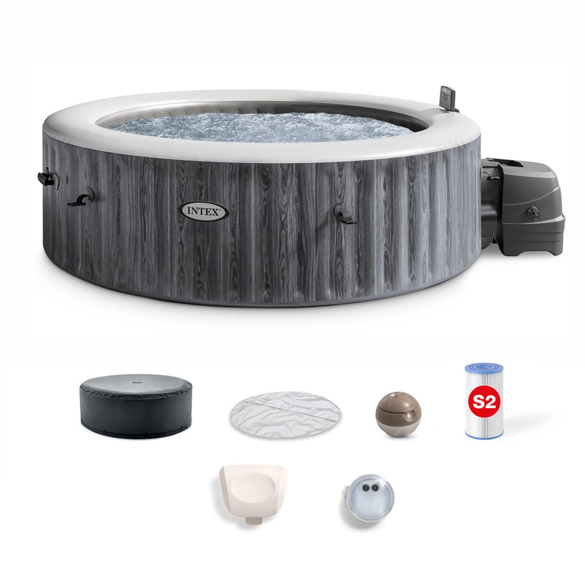 6-Person Greywood Deluxe Round Bubble Spa Set