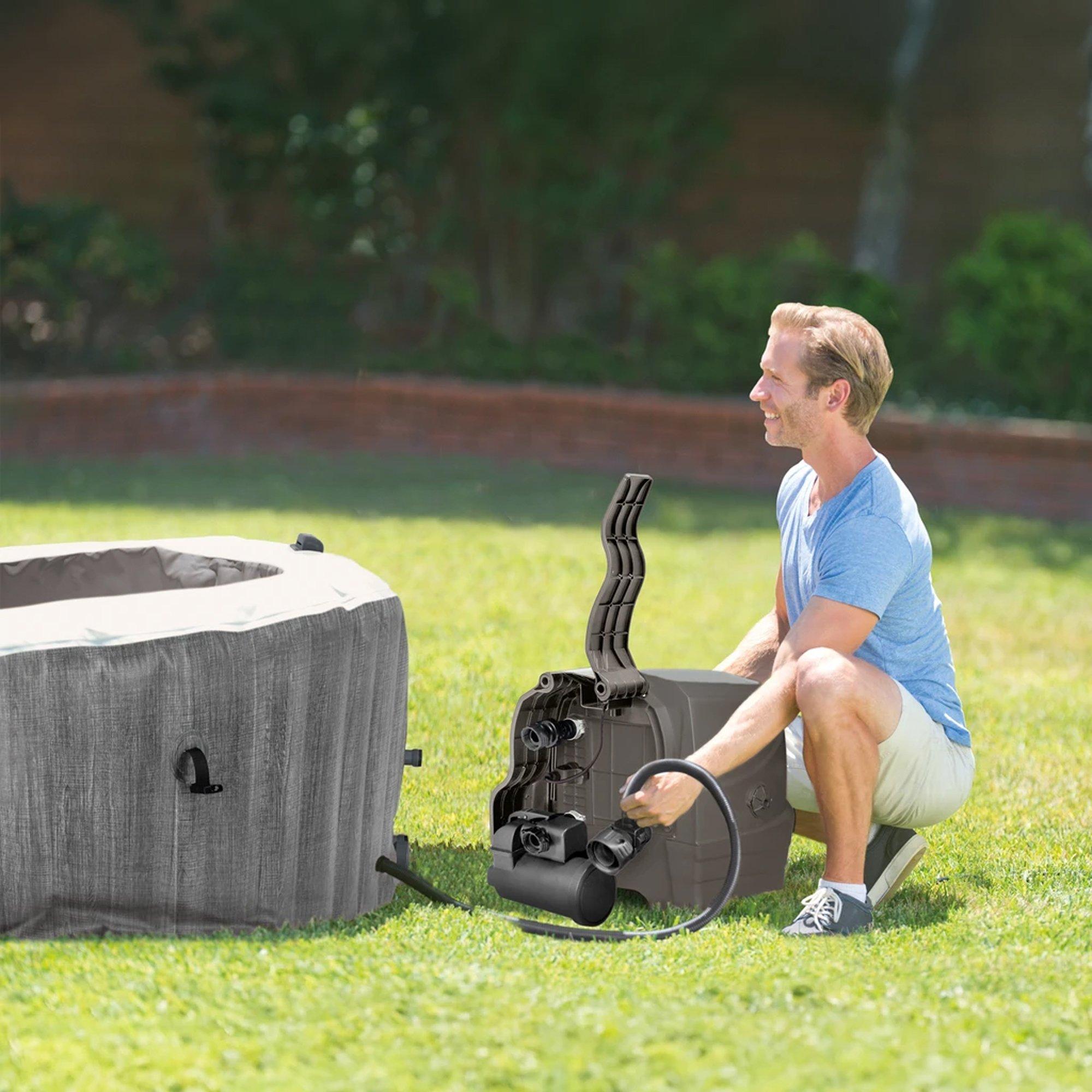 6-Person Greywood Deluxe Round Bubble Spa Set