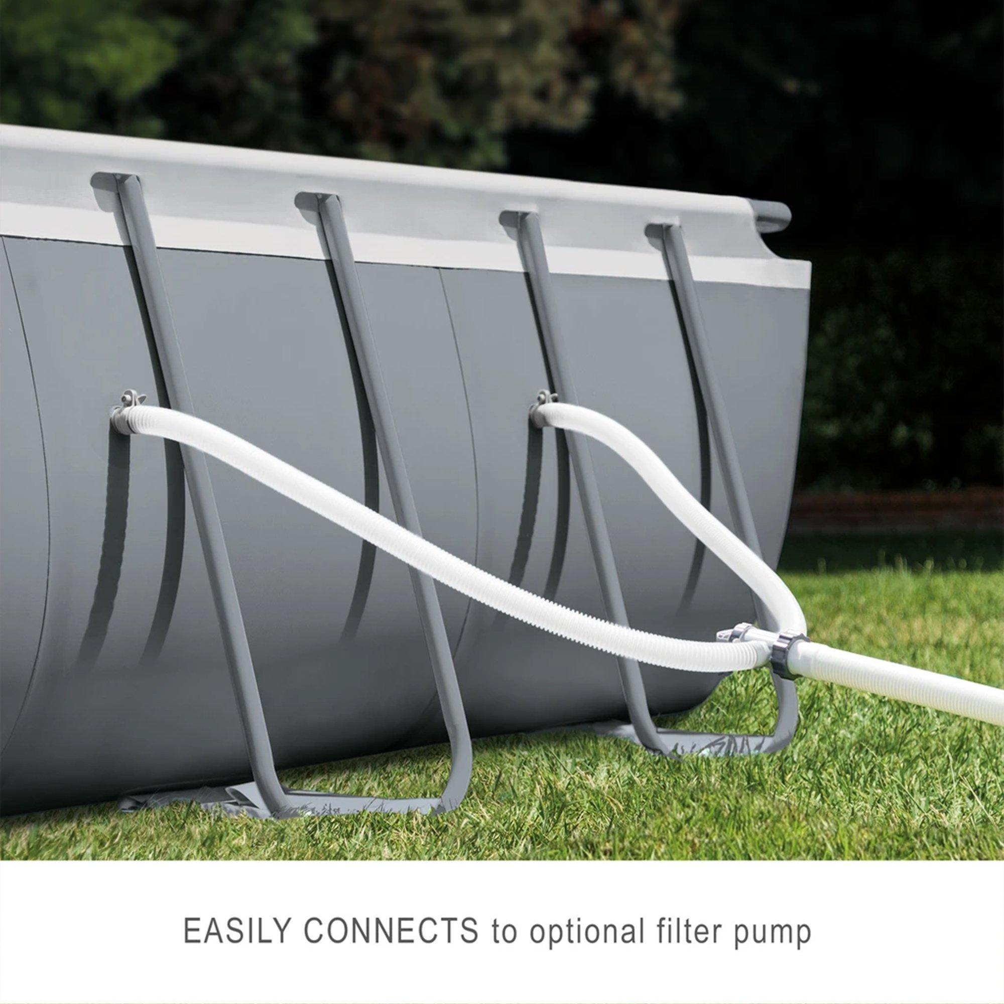Intex  Ultra XTR Rectangle Frame Above Ground Pool with Sand Filter Pump  Saltwater System  24 x 12 x 52"