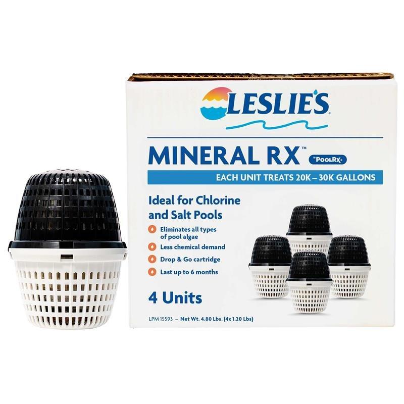 Leslie's  MineralRx Pool Mineral Black/White Unit for 20,000 to 30,000 Gallons 4-Pack