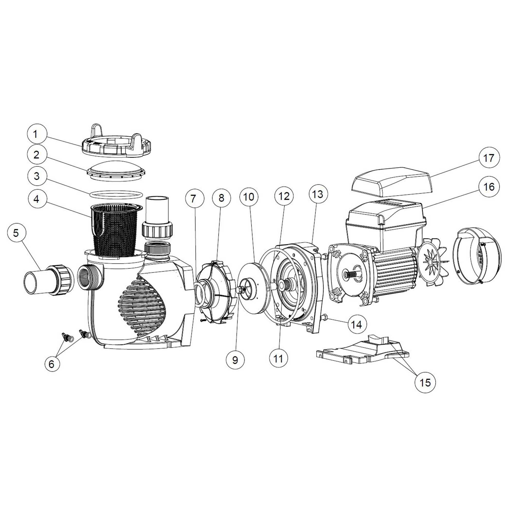 Raypak  Protege RPVSP1 Variable Speed Pool Pump Parts