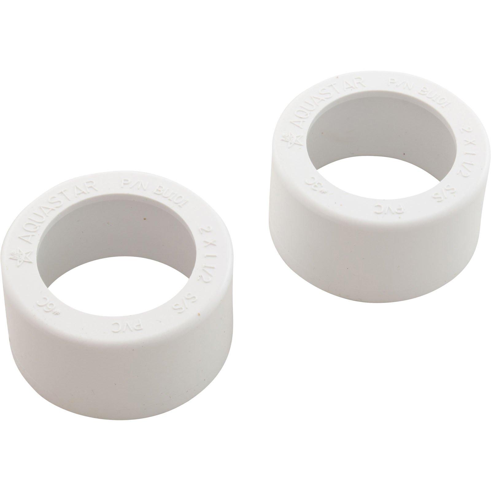 AquaStar  Reducer Bushing 2 x 1-1/2 Slip for ChemStar CH100 and R172210 Pentair Rainbow 320 322 In-Line Chemical Feeders 2-Pack