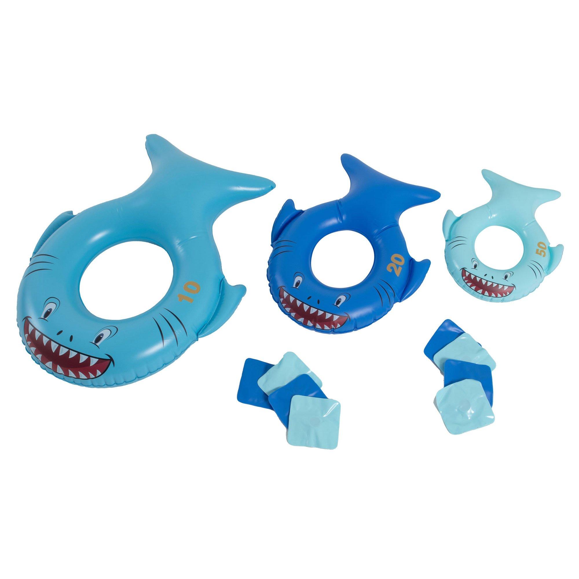 Shark Toss Inflatable Pool Game  6 Piece Set
