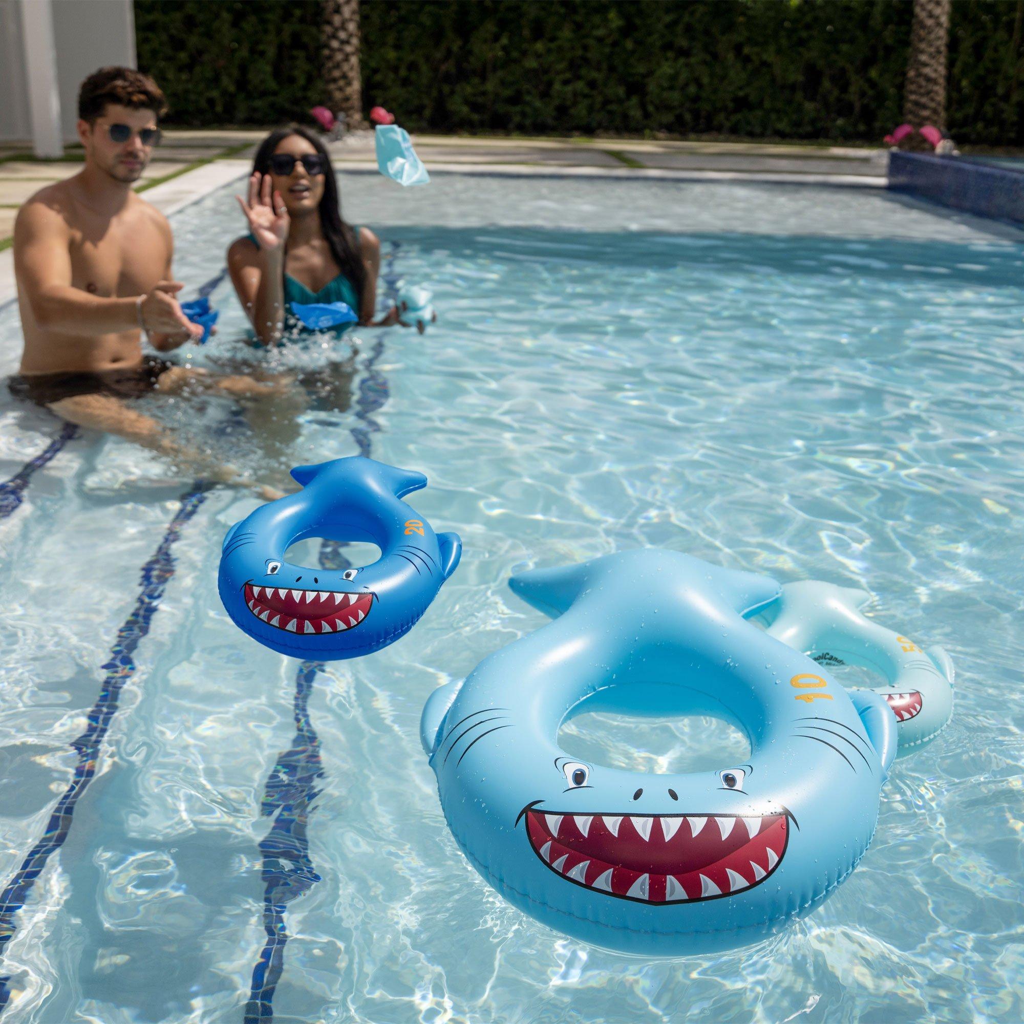 Shark Toss Inflatable Pool Game - 6 Piece Set
