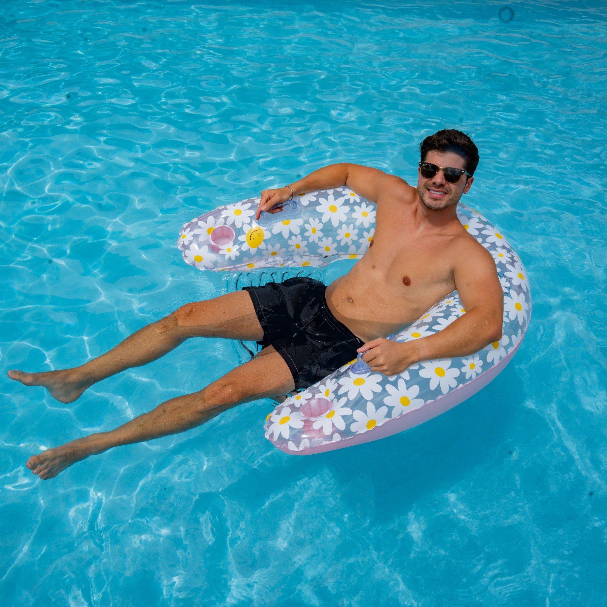 Smiling Daisy Inflatable Sun Chair Pool Float