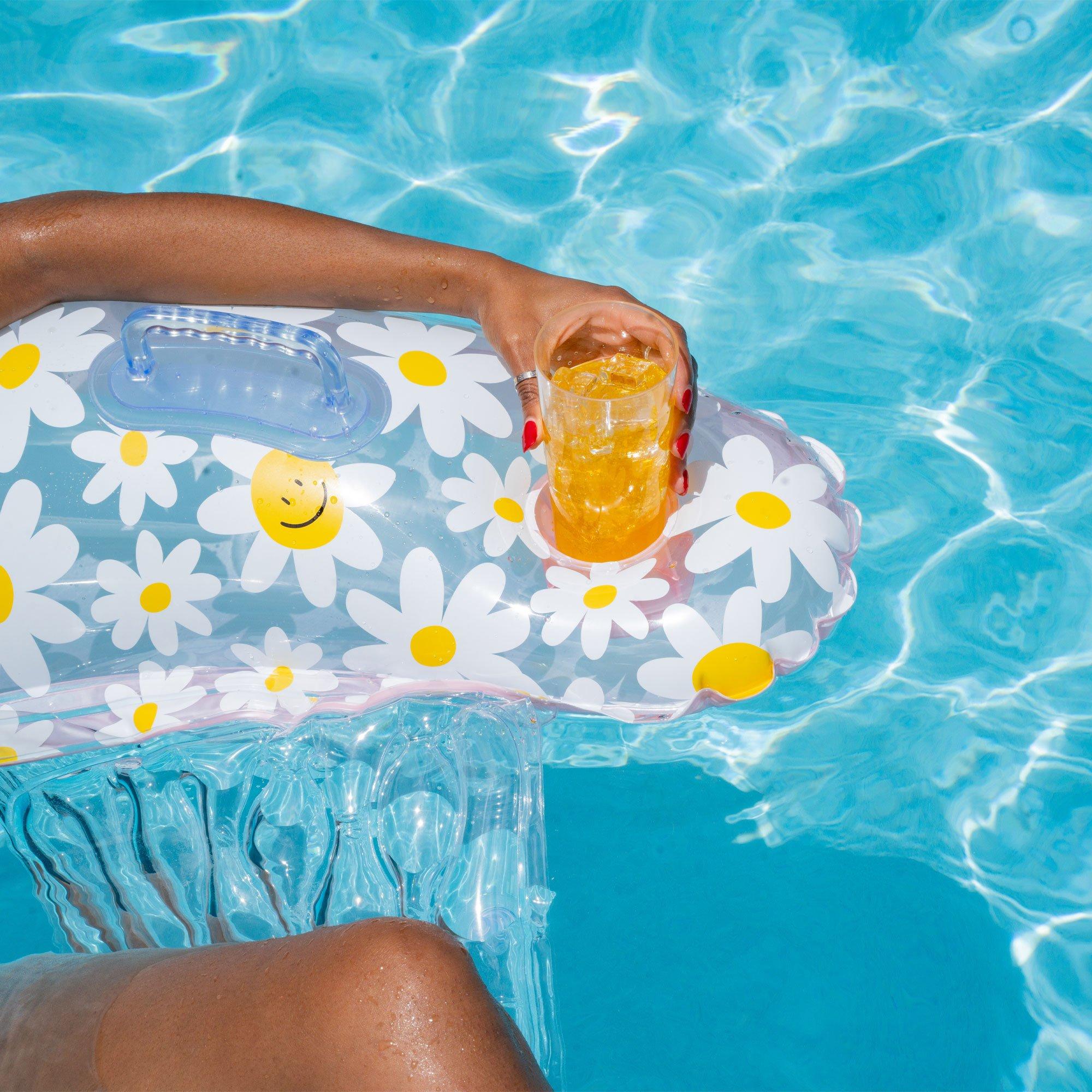 Smiling Daisy Inflatable Sun Chair Pool Float