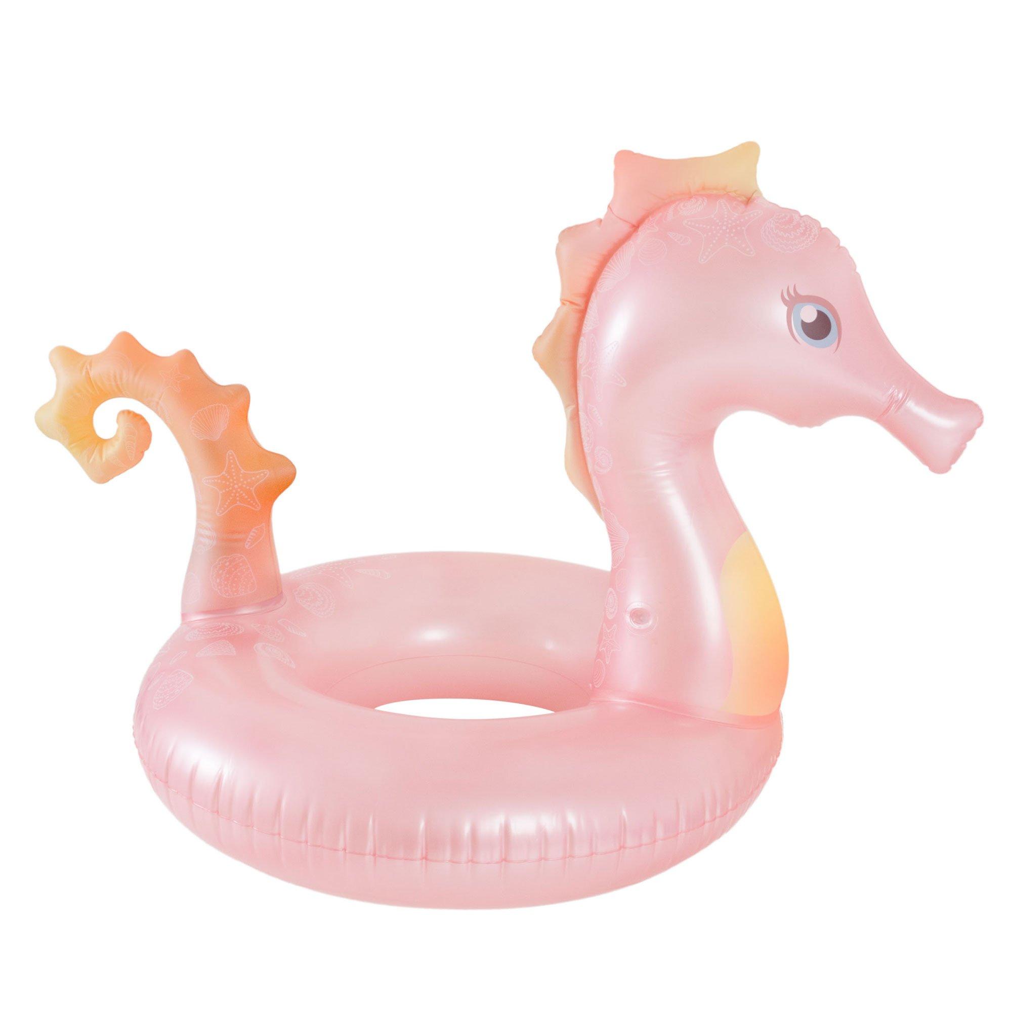 Pearlescent Seahorse Inflatable Tube Pool Float