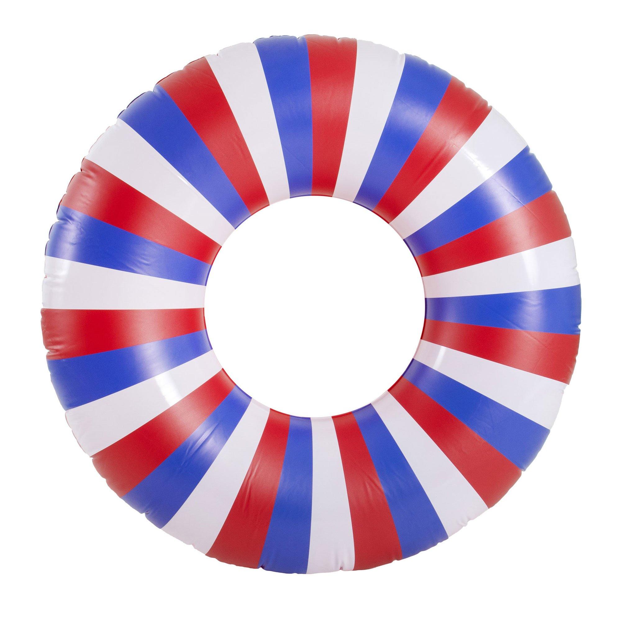 American Stripe Inflatable Tube Pool Float