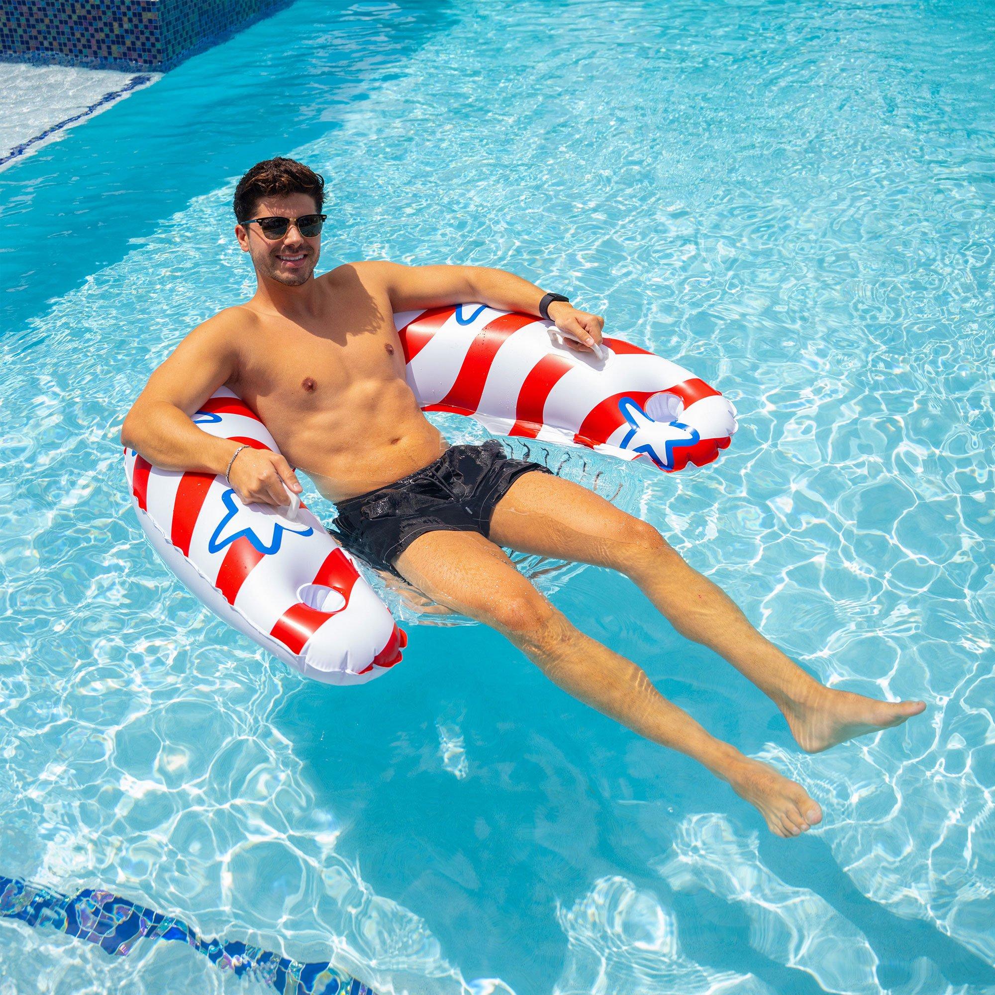 Stars and Stripes Inflatable Sun Chair Pool Float