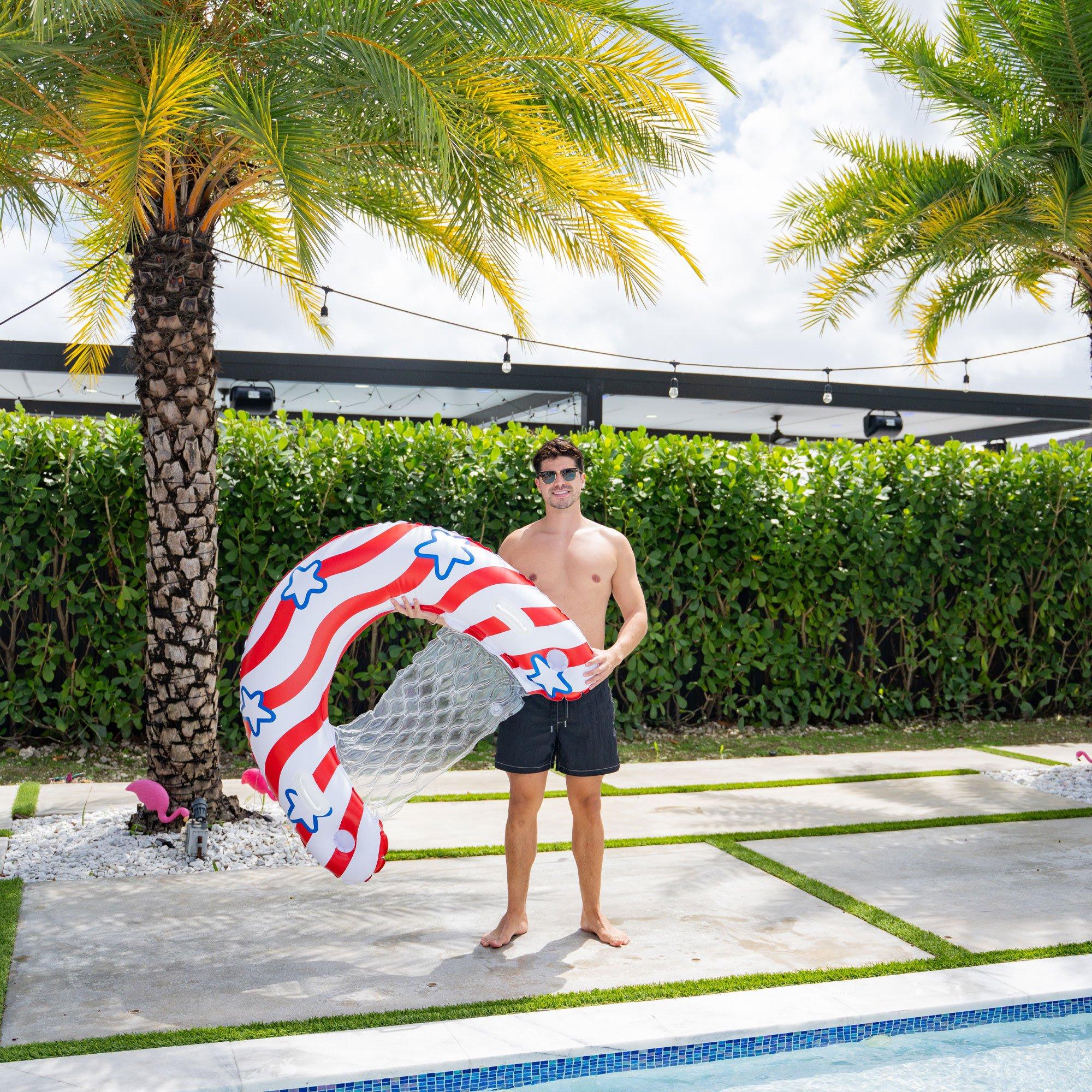 Stars and Stripes Inflatable Sun Chair Pool Float