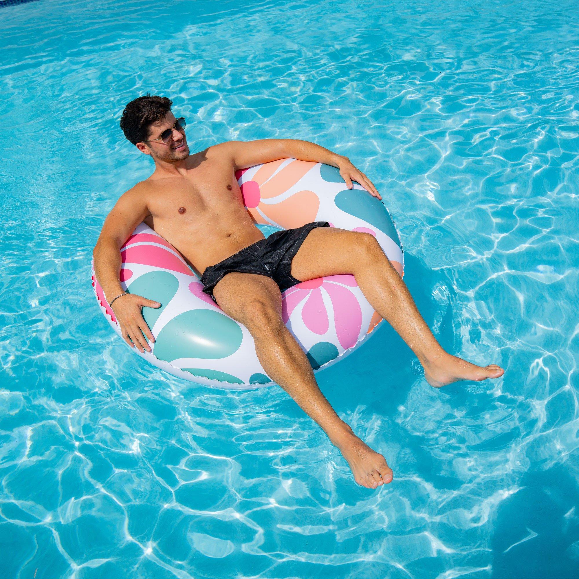 Exploded Floral Inflatable Tube Pool Float