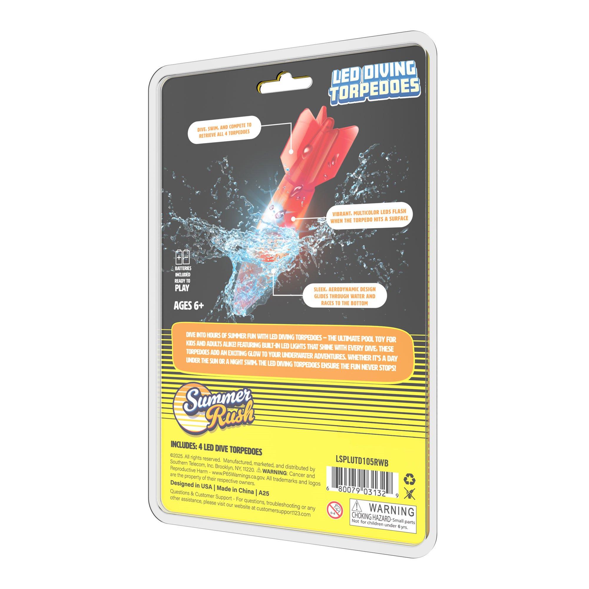 Cipton Sports  Summer Rush Americana LED Torpedo Diver 4pack