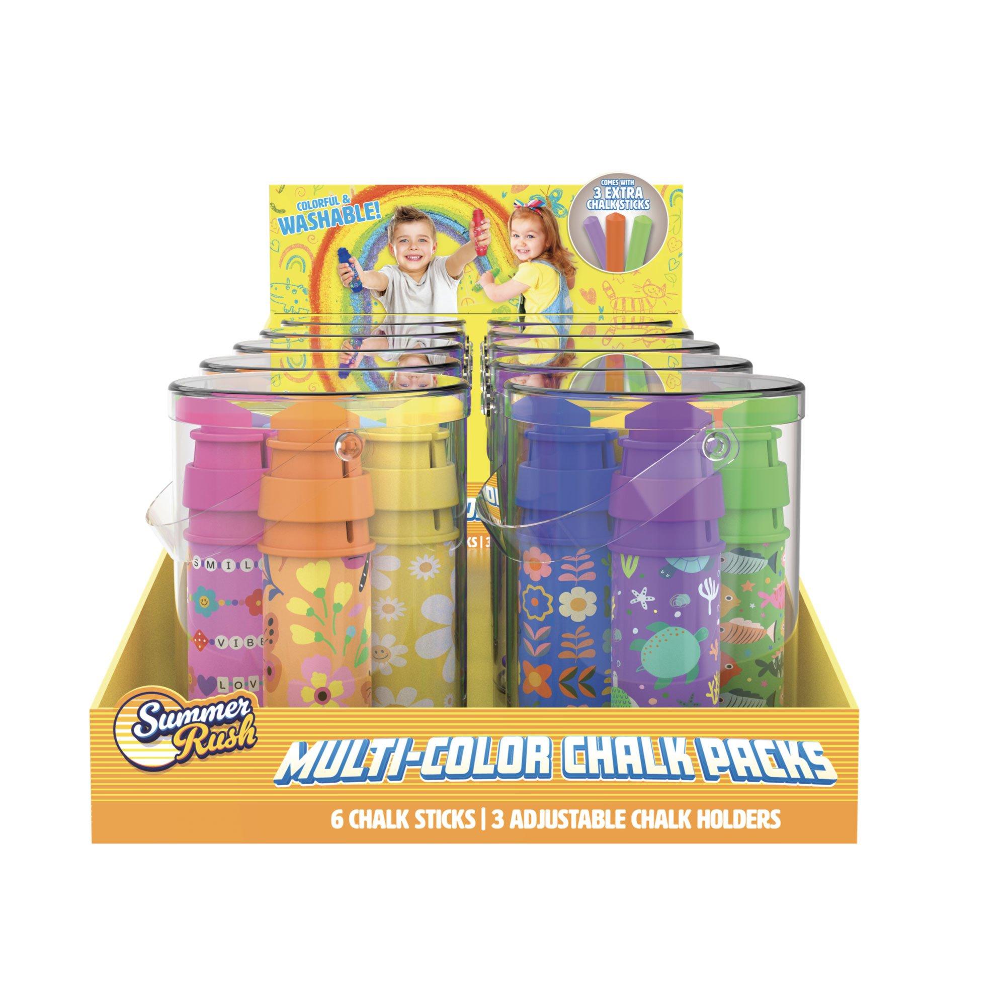 Summer Rush 3-pc Icons Chalk Fun Packs + 3 extra chalk sticks