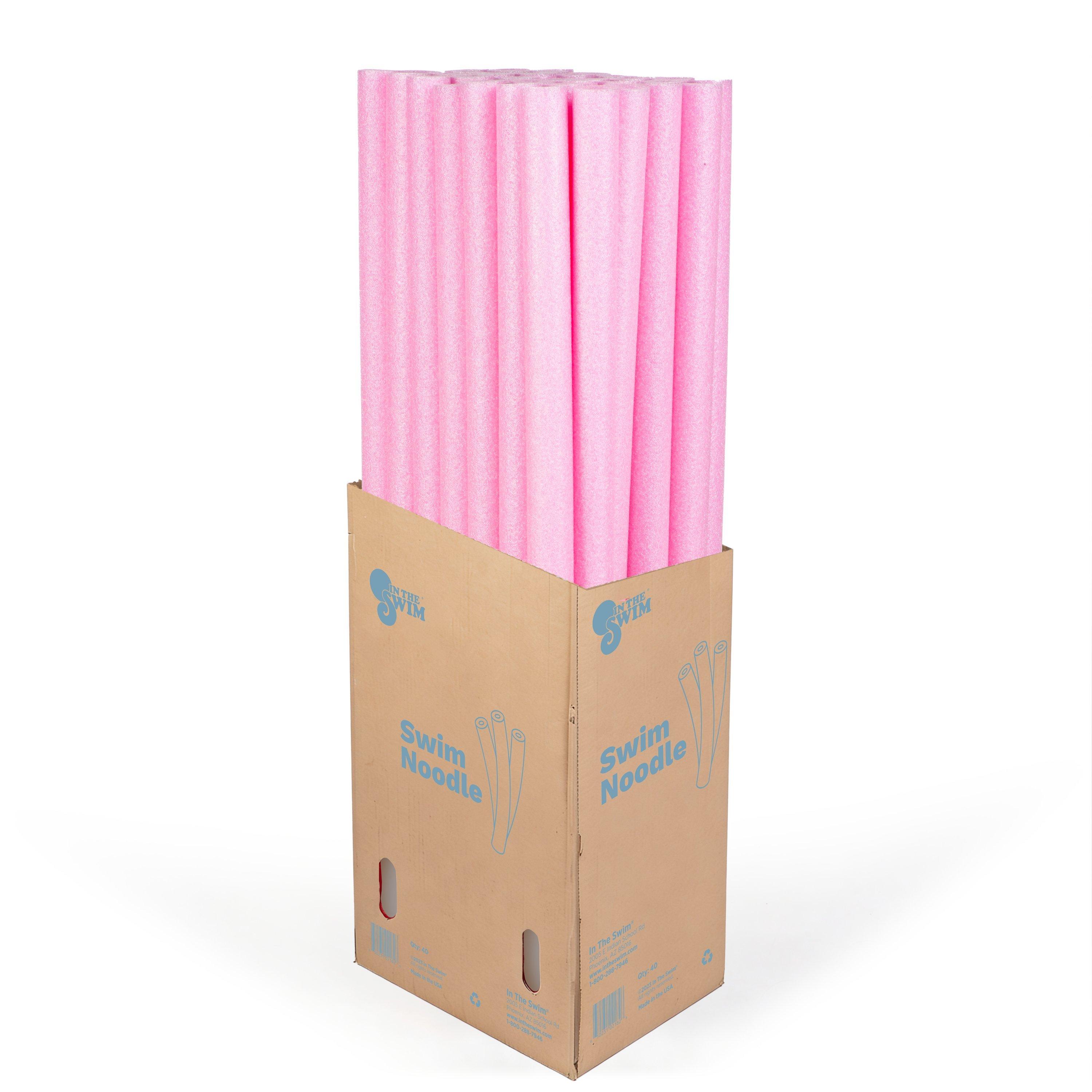 In The Swim  Foam Swim Pool Noodle  Pink 40 Pack