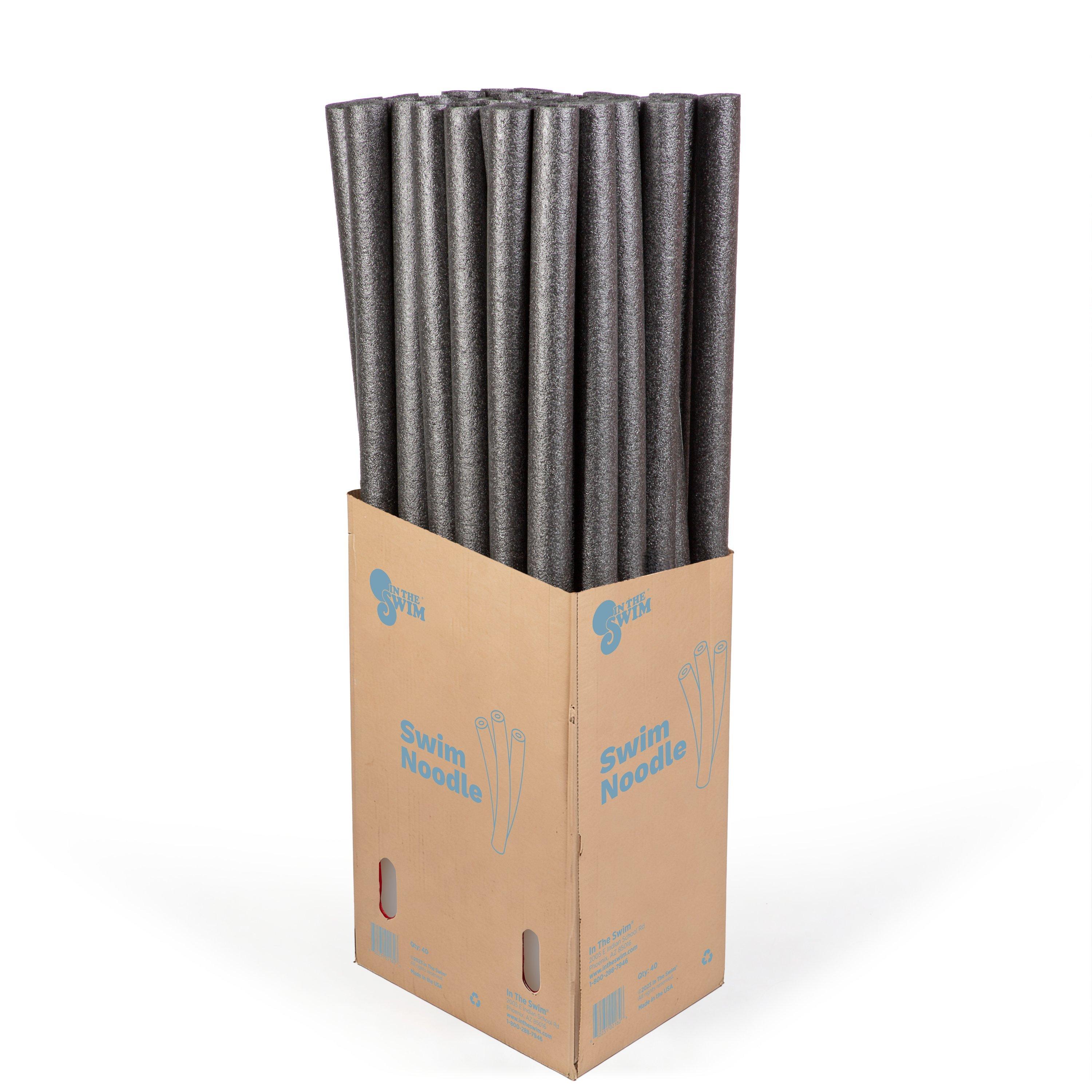 In The Swim  Foam Swim Pool Noodle  Black 40 Pack
