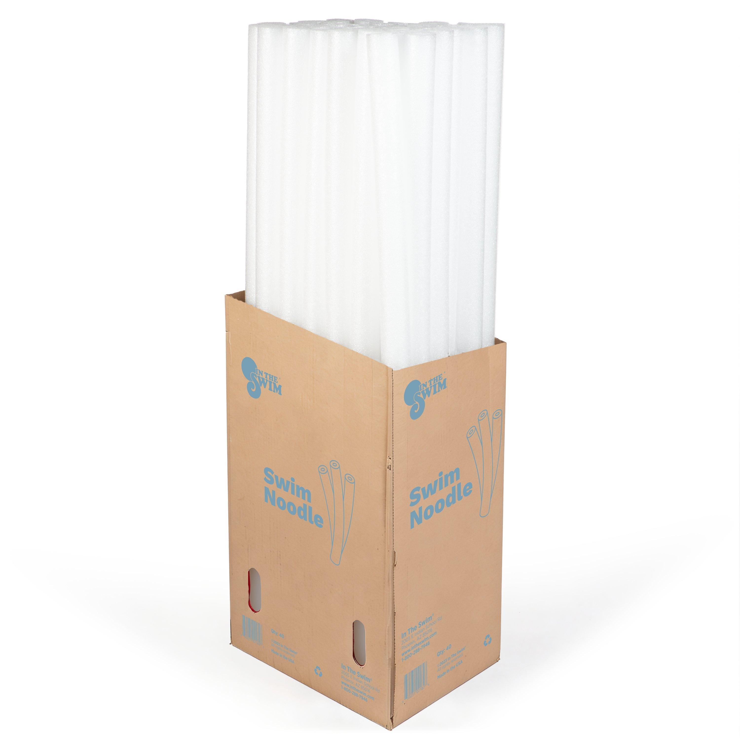 Foam Swim Pool Noodle - White 40 Pack