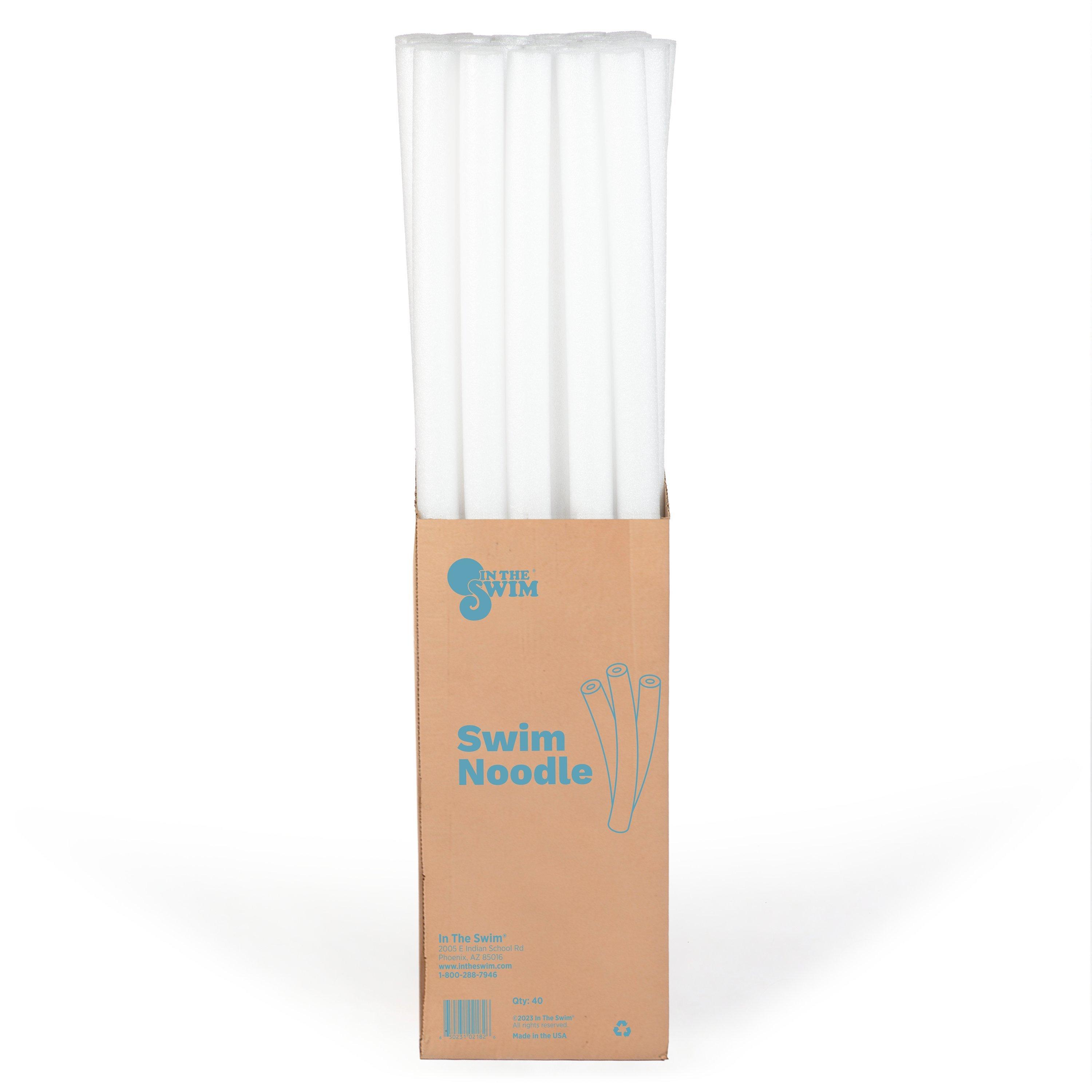 Foam Swim Pool Noodle - White 40 Pack
