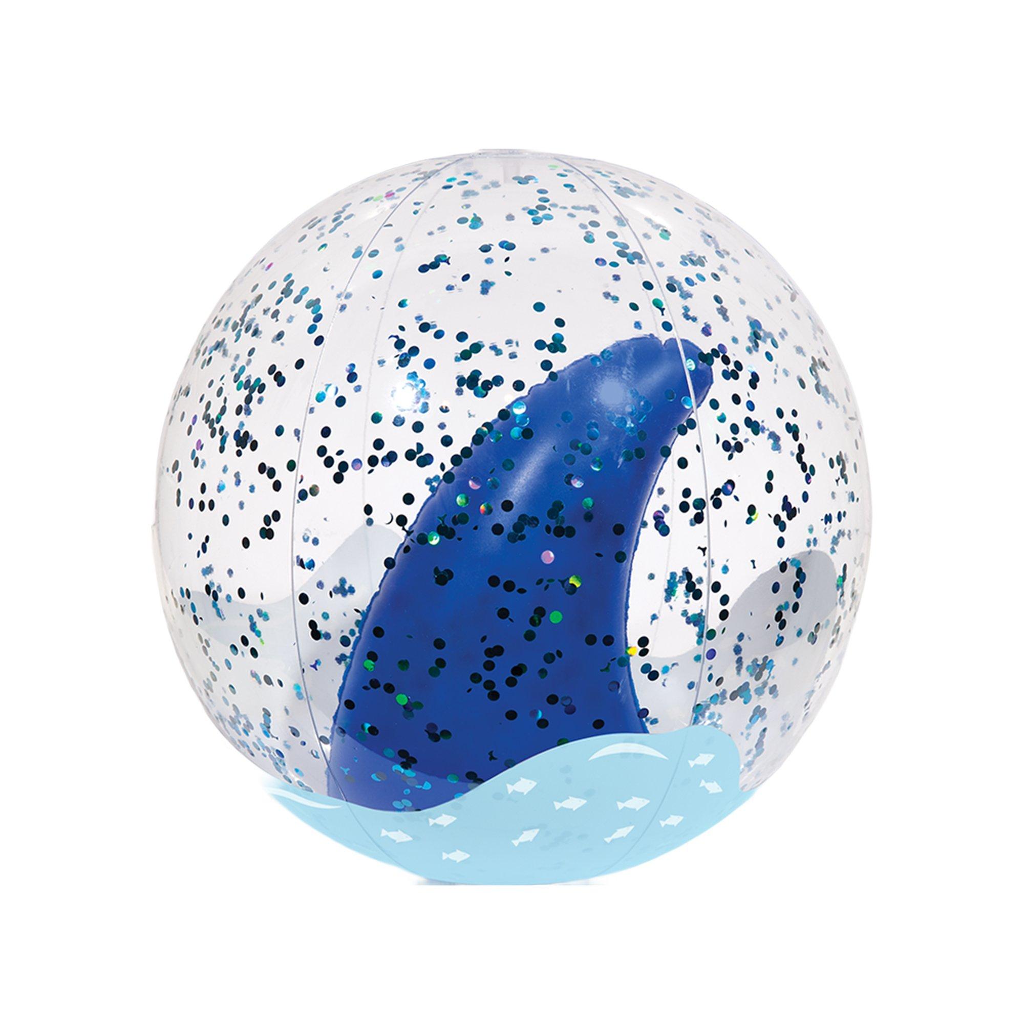 3D Inflatable Beach Ball Finn the Shark | Leslie's Pool Supplies