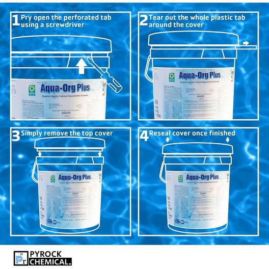 Aqua-Org Plus  Calcium Hypochlorite Pool Shock 55 lbs