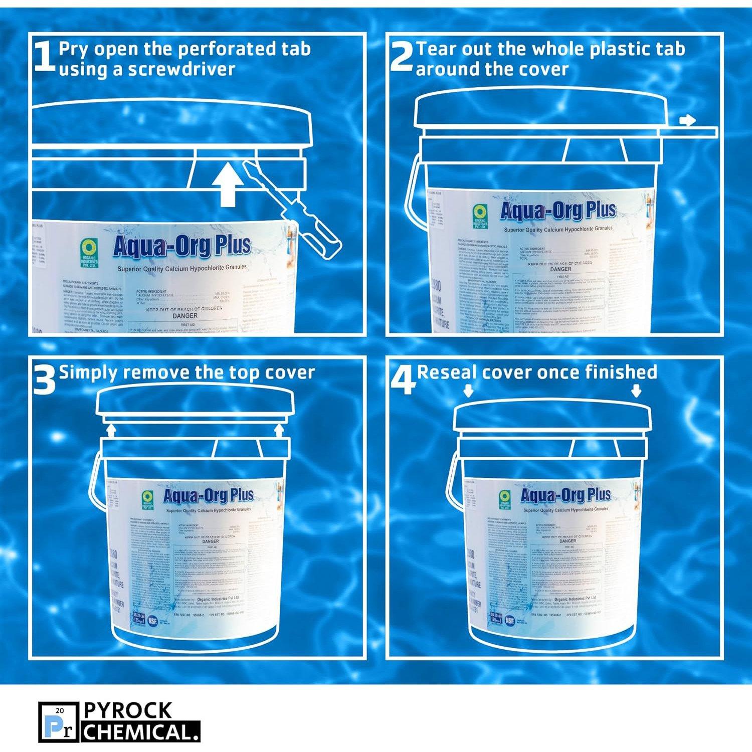 Aqua-Org Plus  Calcium Hypochlorite Pool Shock 55 lbs
