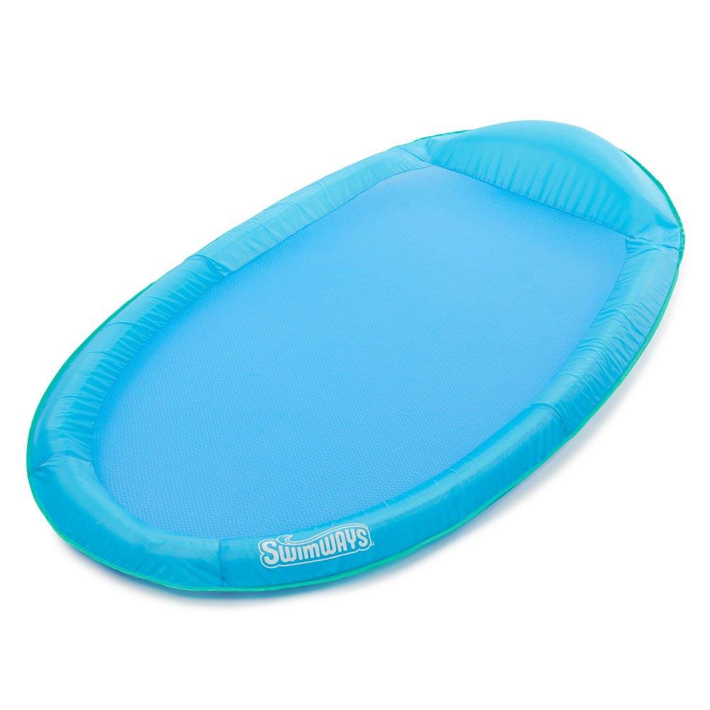 SwimWays  Spring Float Premiun Hammock Pool Lounge Chair with Hyper-Flate Valve Blue
