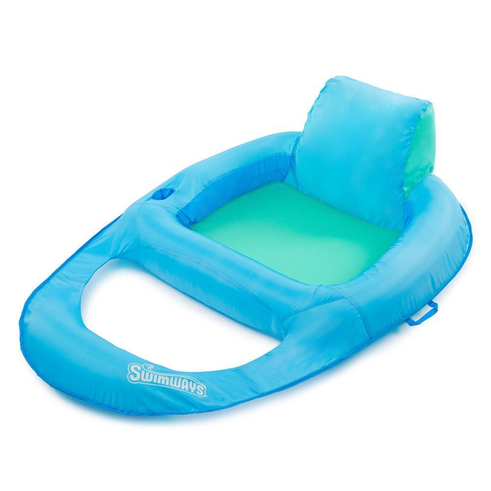 SwimWays  Spring Float Premium Recliner Pool Lounger with Hyper-Flate Valve