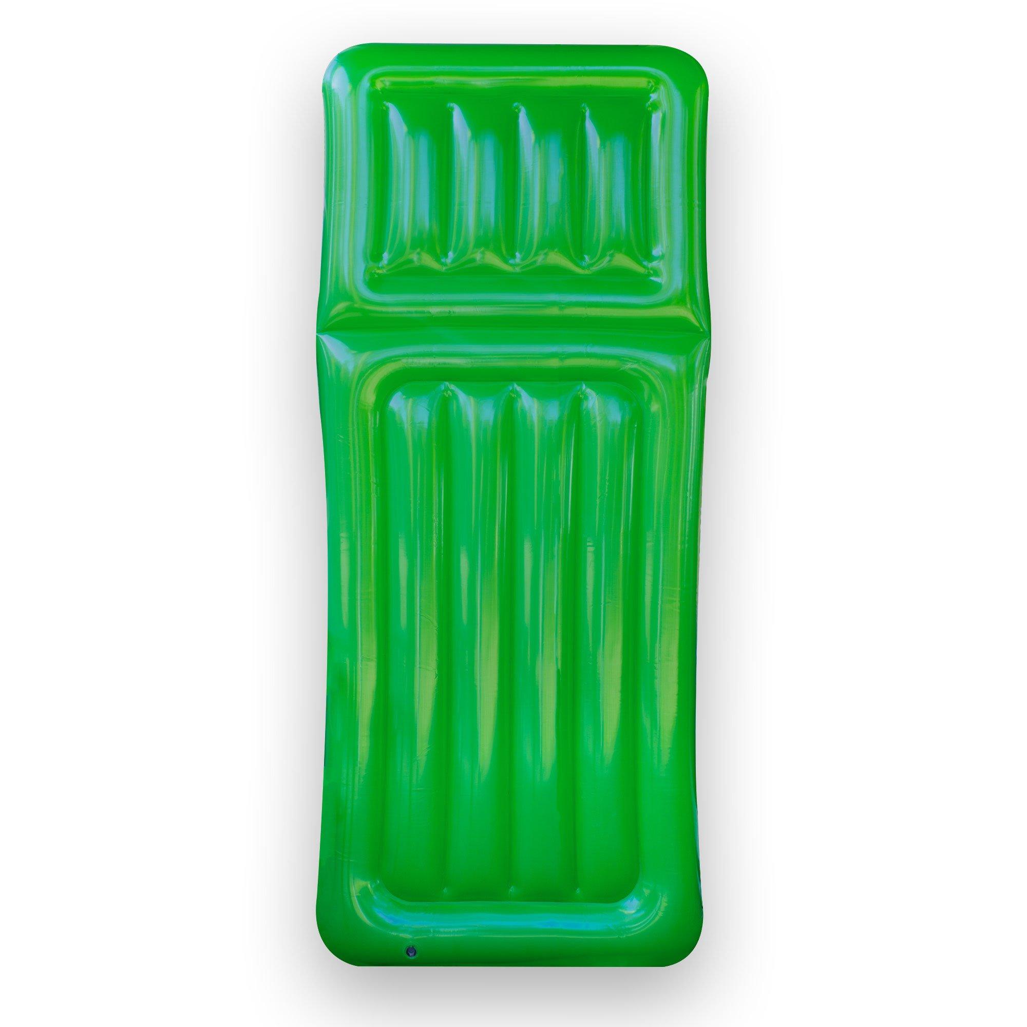 Candy Stripe Inflatable Lounger Pool Float  Green